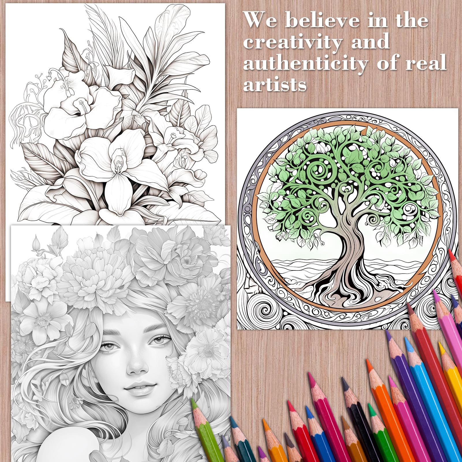 Premium Adult Coloring Books Set of 3 - 96 Pages Stress Relief & Mindfulness Coloring Books for Women, Anxiety Relief & Relaxation - Perfect for Meditation, Art Therapy & Creative Gift Ideas