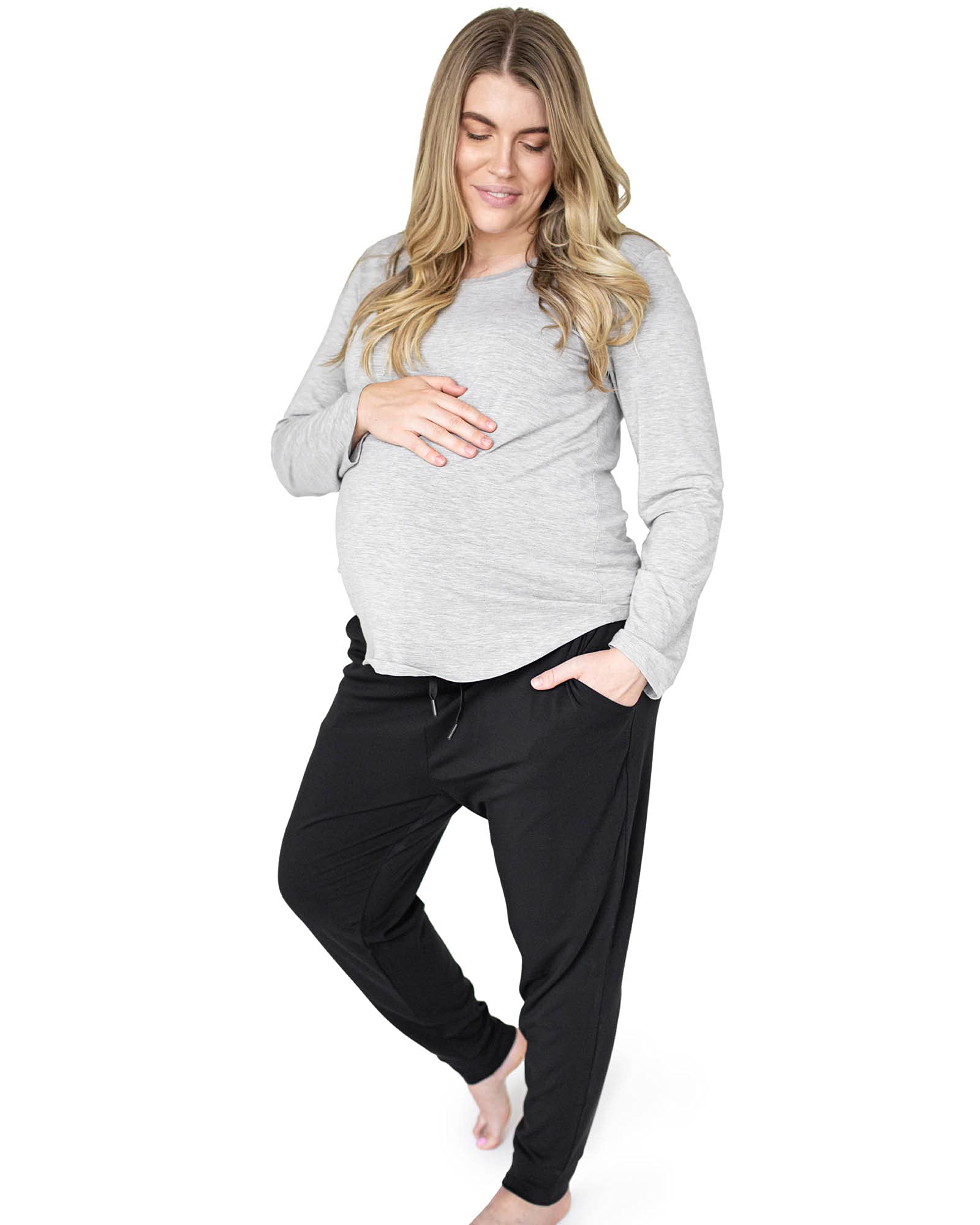 Kindred Bravely Bamboo Maternity & Postpartum Joggers - Soft Stretchy Women's Lounge Pants for Pregnancy & Nursing | Comfortable for Sleeping, Yoga & Relaxing at Home
