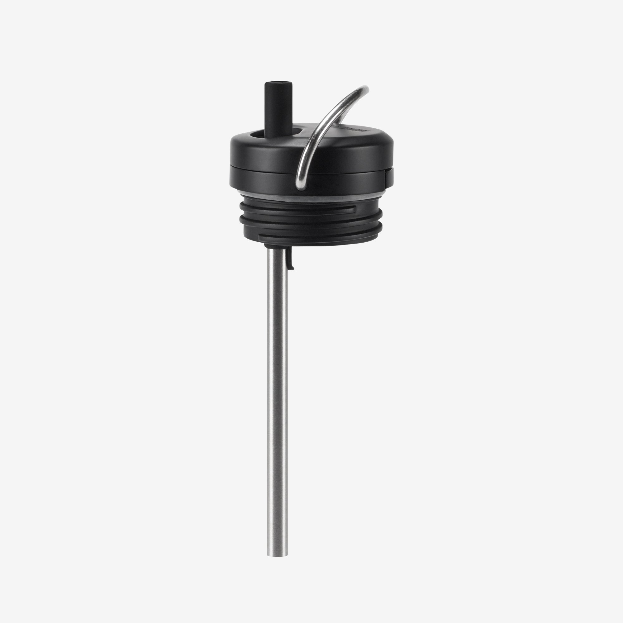 TKWide Silicone Twist Cap Straw - Reusable, BPA-Free, Flexible Drinking Straw for Smoothies, Cocktails, and Travel - Black (Pack of 1) - Perfect for Home, Office, Gym & Outdoor Activities