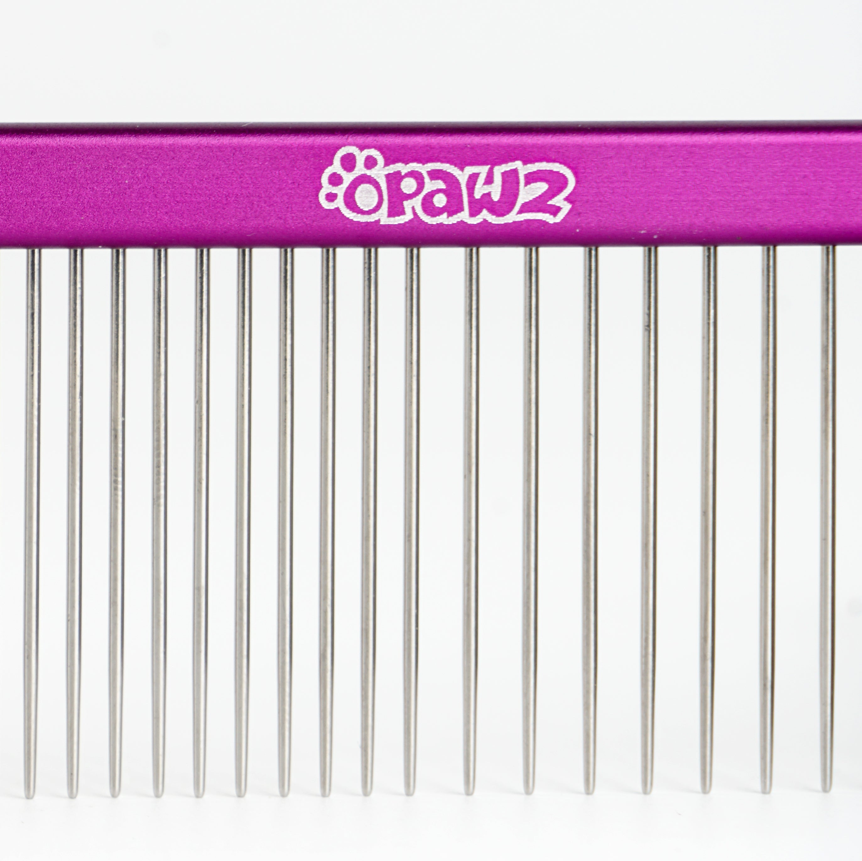 OPAWZ Professional Grooming Tail Comb for Dogs & Cats - 7.2 Inch Detangling Comb with 45 Teeth - Perfect for Pet Grooming, Show Prep & Daily Brushing