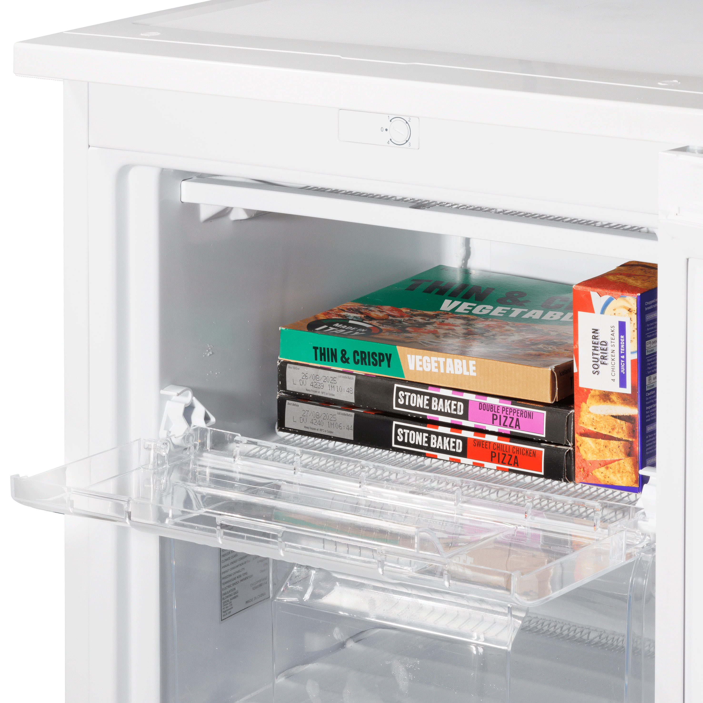Baridi 55cm Undercounter Freezer with Adjustable Thermostat, 4 Star Energy Rating, 85L Capacity, White - Perfect for Home, Kitchen, Restaurant & Commercial Use - Model DH250