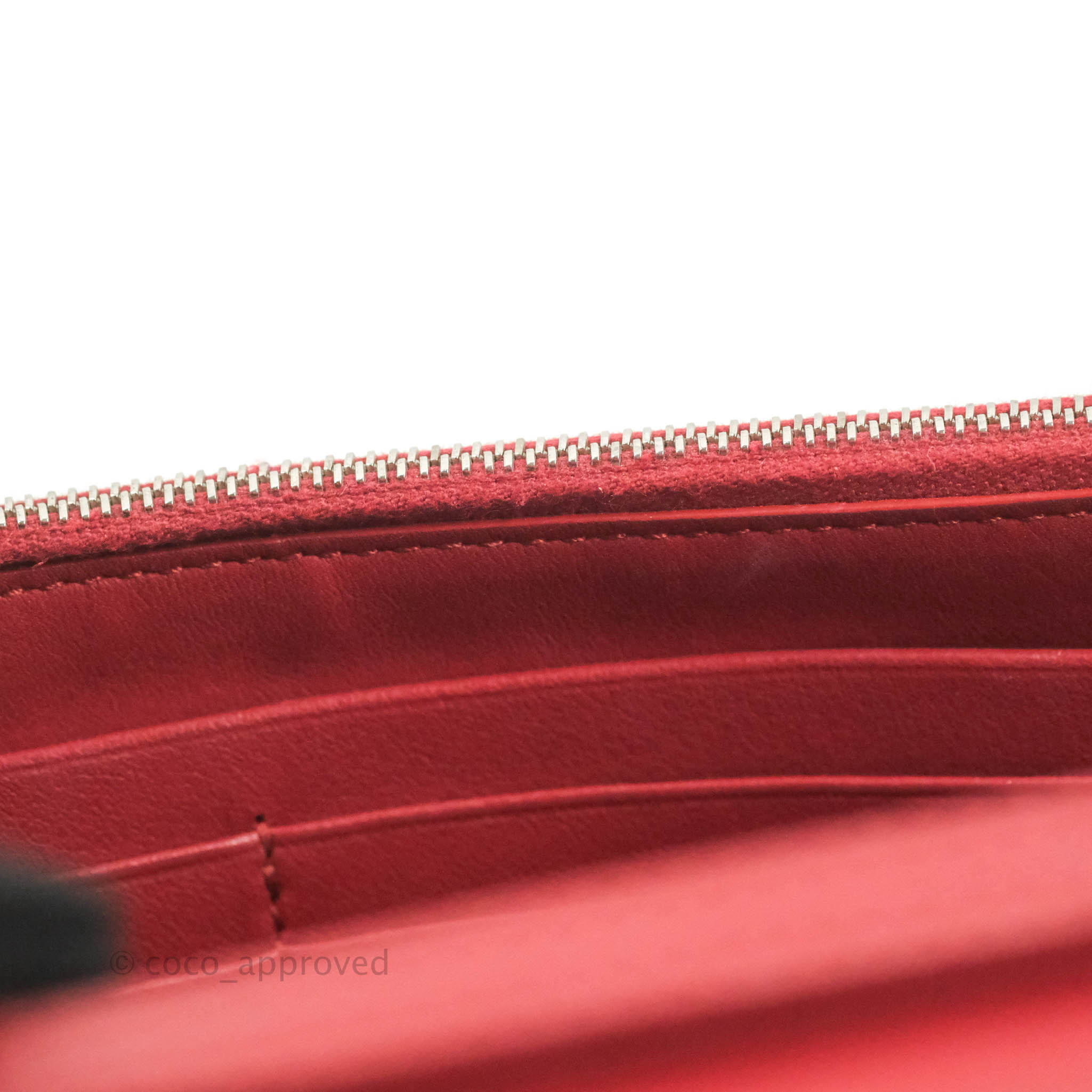 Celine Frame Evening Clutch On Chain - Red & Pink Smooth Lambskin with Silver Hardware | Elegant Night Out & Special Occasion Handbag