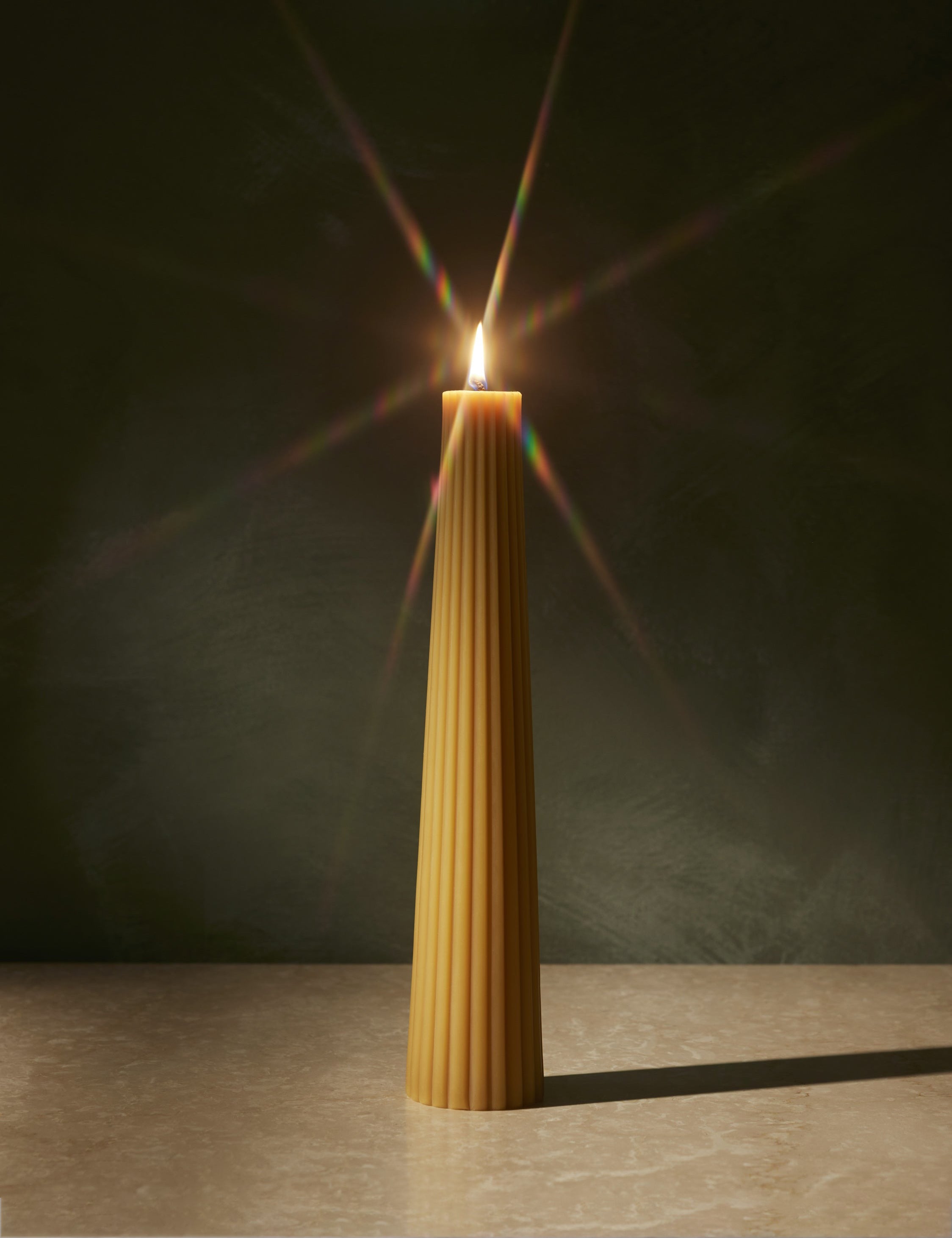 Green Tree Home Fluted Pillar Candle Holder - Elegant Decorative Accent for Dining Table, Wedding Centerpiece & Home Décor