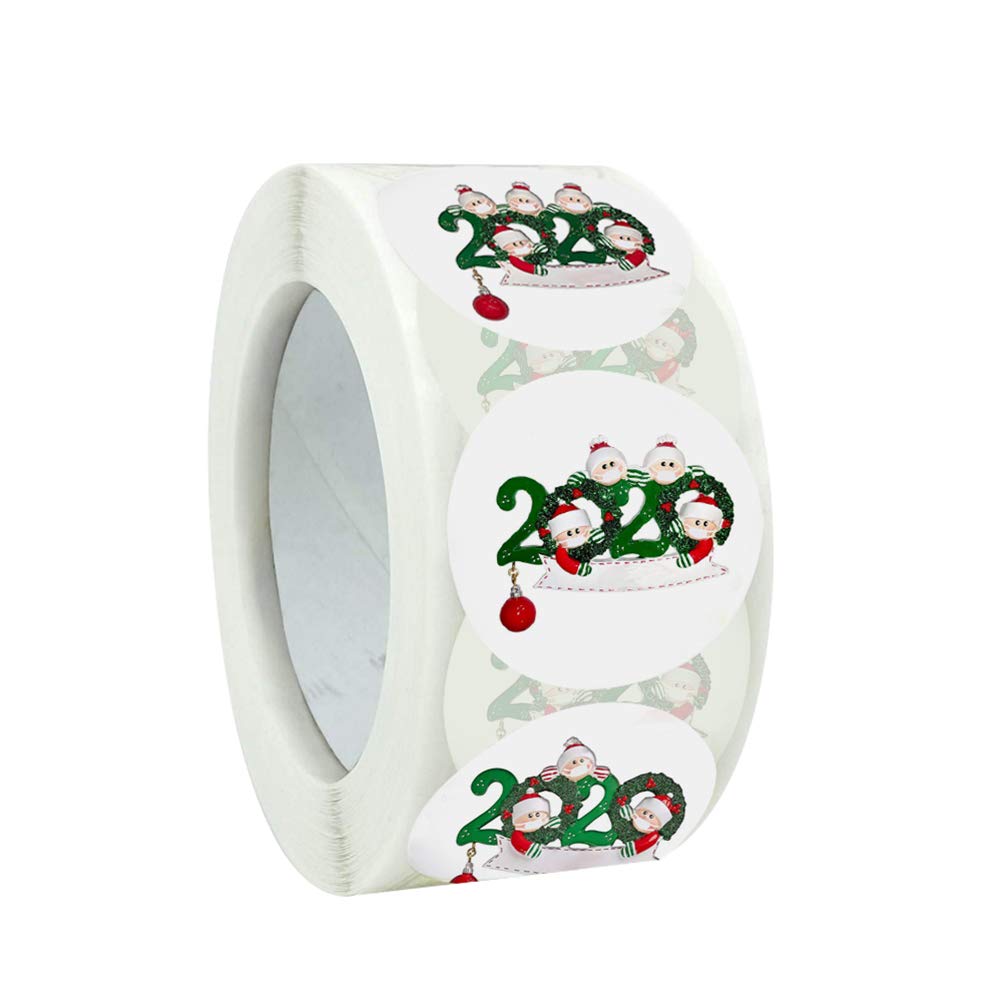 500pcs Christmas Stickers - Round Holiday Gift Labels for Envelopes, Packages & Cards - Festive Xmas Decorative Seals for Family & Home Decor - Perfect for DIY Crafts, Scrapbooking & Holiday Gift Wrapping