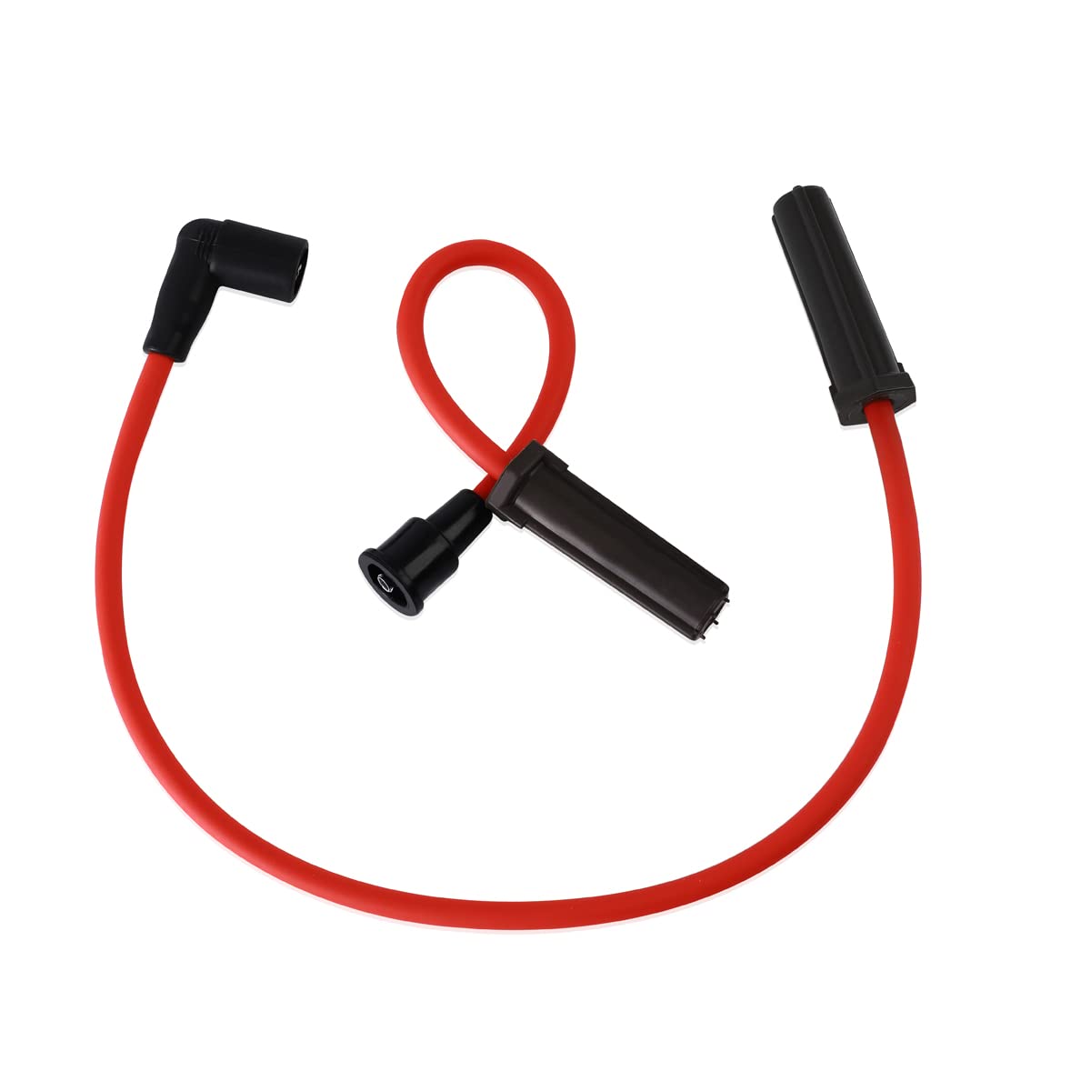 8mm Red High-Performance Spark Plug Wires for 2008+ Victory Motorcycles - Compatible with Kingpin, Hammer & Vegas Models - Enhance Engine Power & Fuel Efficiency - Ideal for Racing, Custom Builds & Daily Riding