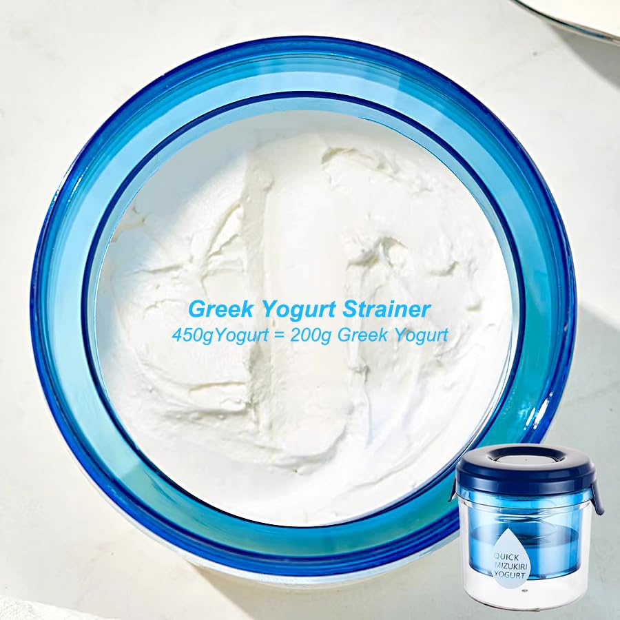 2-Pack Small Greek Yogurt Maker - Homemade Refrigerated Yogurt Strainer for Thick Greek Yogurt, Cream Cheese & Desserts | Perfect for Healthy Snacks, Breakfast Bowls & Meal Prep