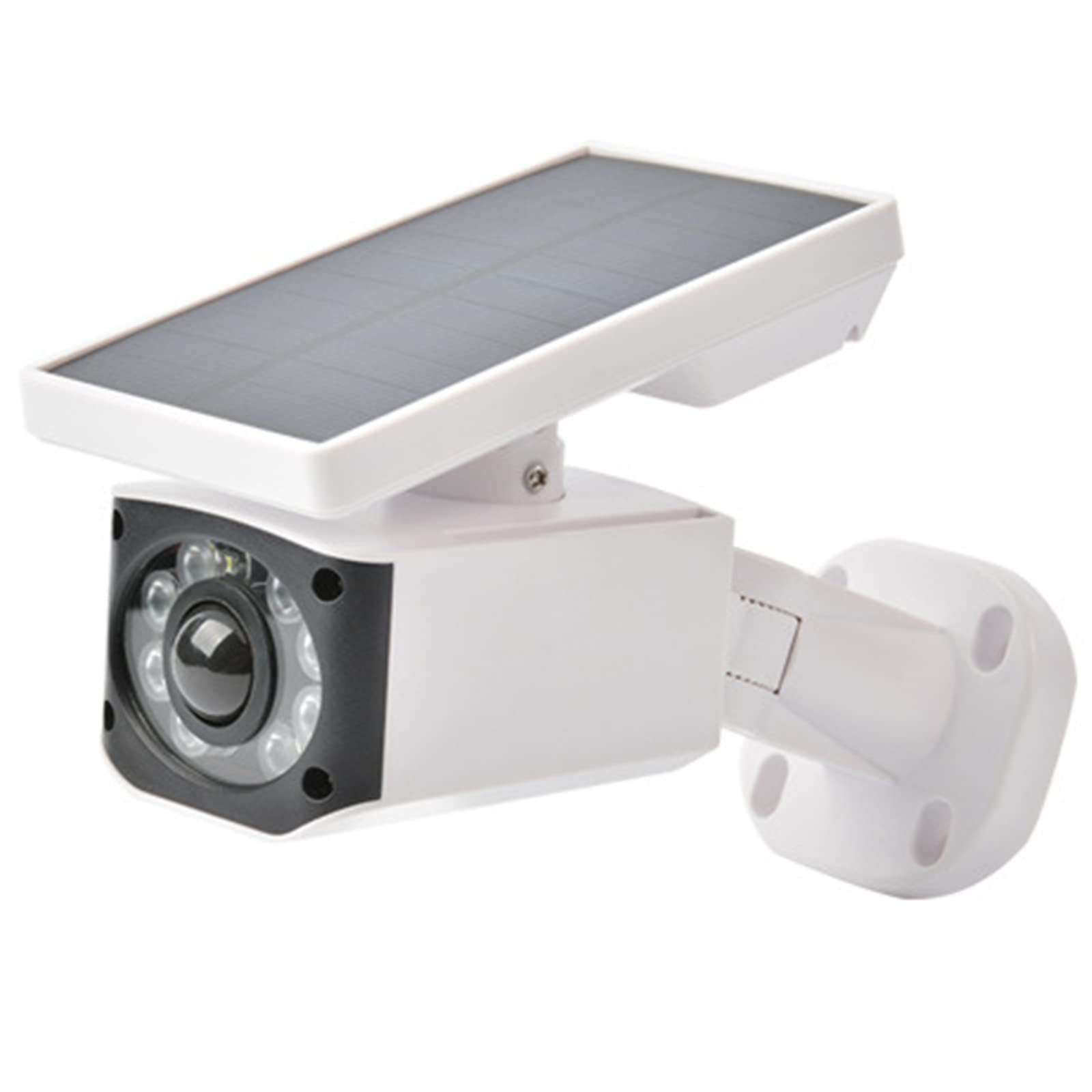 Solar Powered Dummy Security Camera with LED Motion Sensor & Flashing Red Lights - Weatherproof Outdoor Safety Light for Home, Business, Garage & Backyard Security (Ideal for Deterring Intruders)