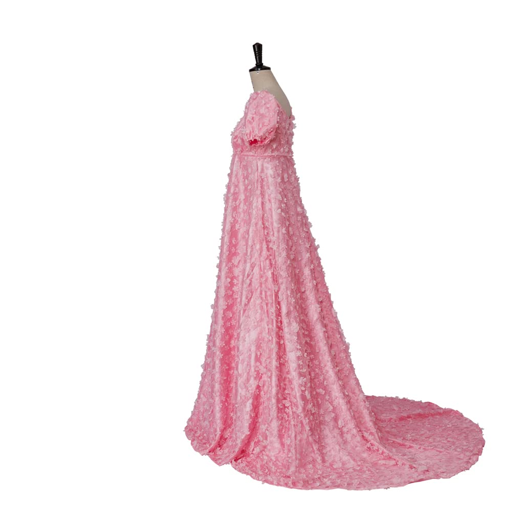 Elegant Daphne Regency Costume Dress for Women - Lace Princess Ball Gown with Floral Empire Waist | Perfect for Cosplay, Renaissance Fairs & Fairy Tale Themed Parties