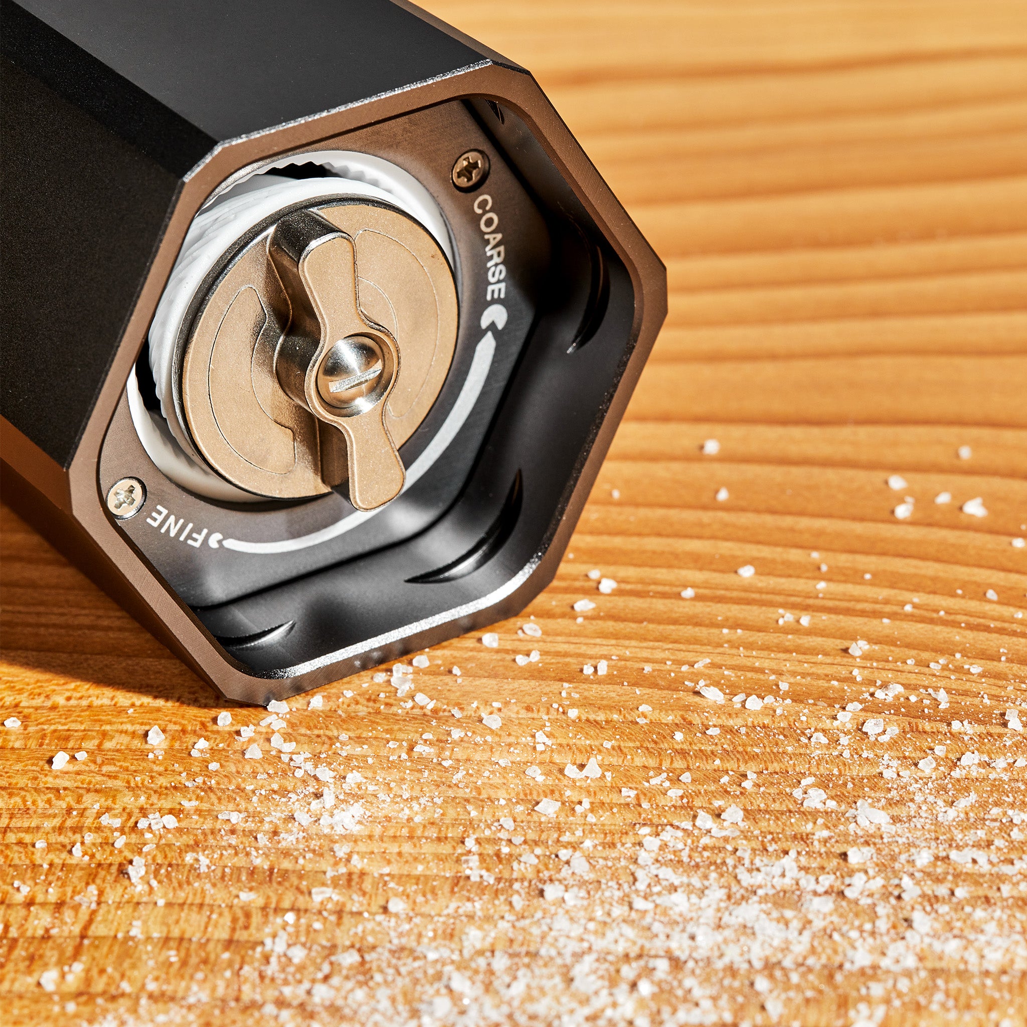 Premium HexMill Salt Grinder - Adjustable Ceramic Sea Salt Grinder for Cooking, Baking & Seasoning - Perfect for Kitchen, Dining Table & Outdoor BBQ
