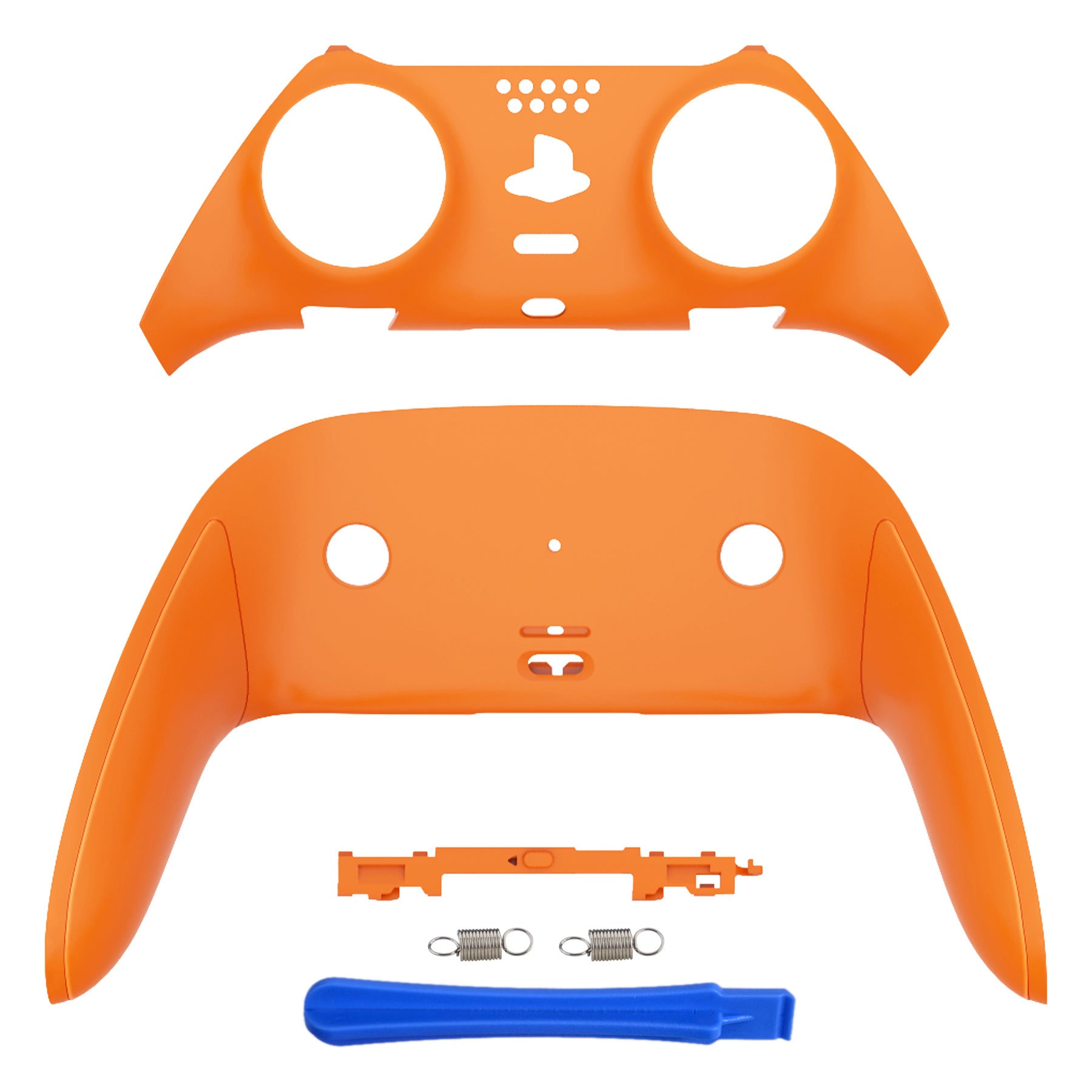 eXtremeRate Orange PS5 Edge Controller Shell - DIY Replacement Front & Back Cover with Custom Plates | Compatible with PS5 Edge Controller (CXQEGP002) | Gaming Accessories for Enhanced Customization & Style