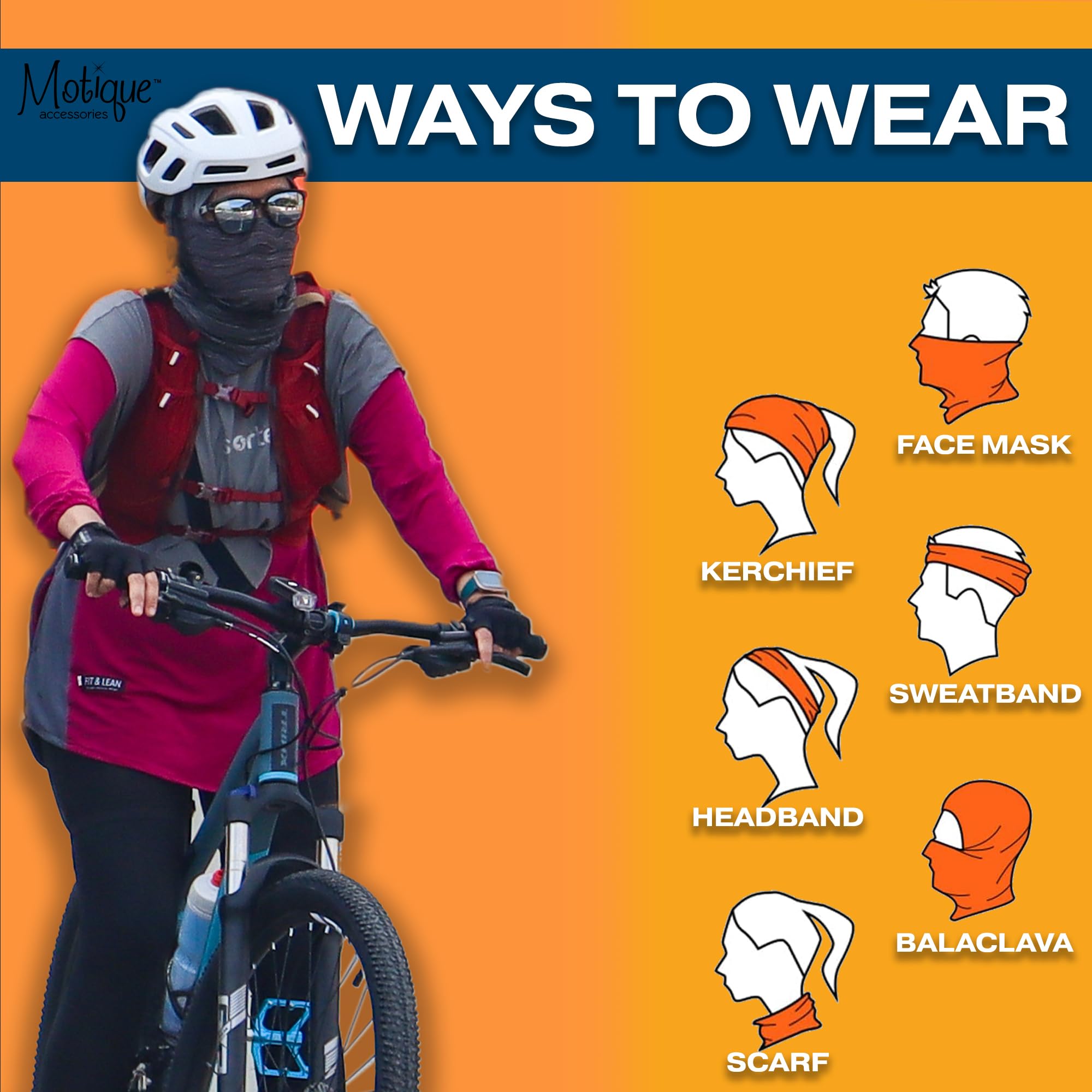 Seamless Face Mask Bandanas for Dust Protection, Outdoor Activities, Festivals & Sports – Ideal for Hiking, Cycling, and Running