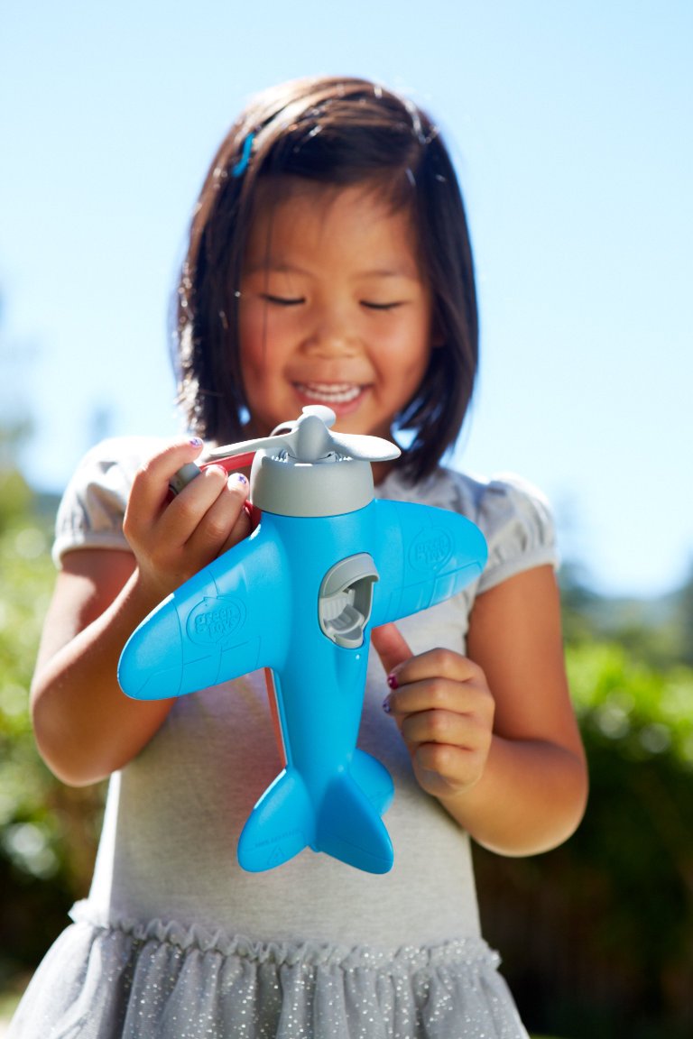 Green Toys Airplane - BPA & Phthalate-Free Blue Airplane Toy for Kids | STEM Learning Toy to Teach Aeronautical Concepts & Improve Fine Motor Skills | Perfect for Pretend Play, Classroom Education & Toddler Developmental Activities