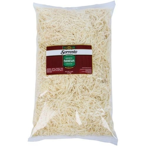 Sorrento Imported Shredded Parmesan Cheese - 5 Pound Bag (6 Pack Case) | Perfect for Pasta, Pizza, Salads & Italian Recipes | High-Quality Aged Cheese for Cooking & Garnishing