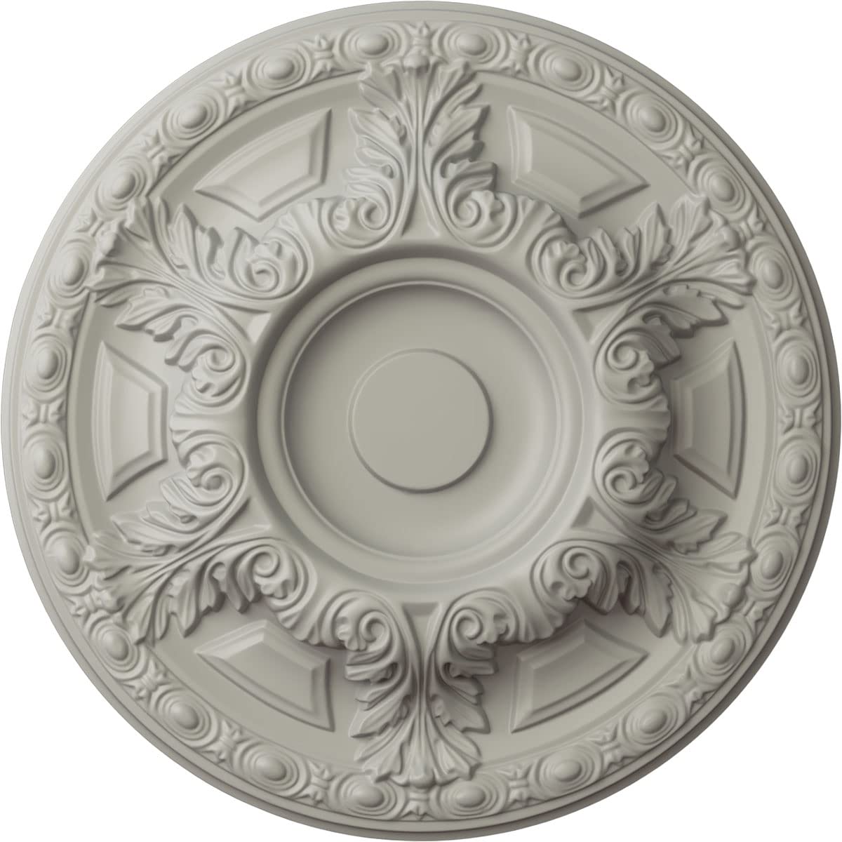 Ekena Millwork Granada Ceiling Medallion 24 Inch - Hand Painted Cream Finish, 23.5