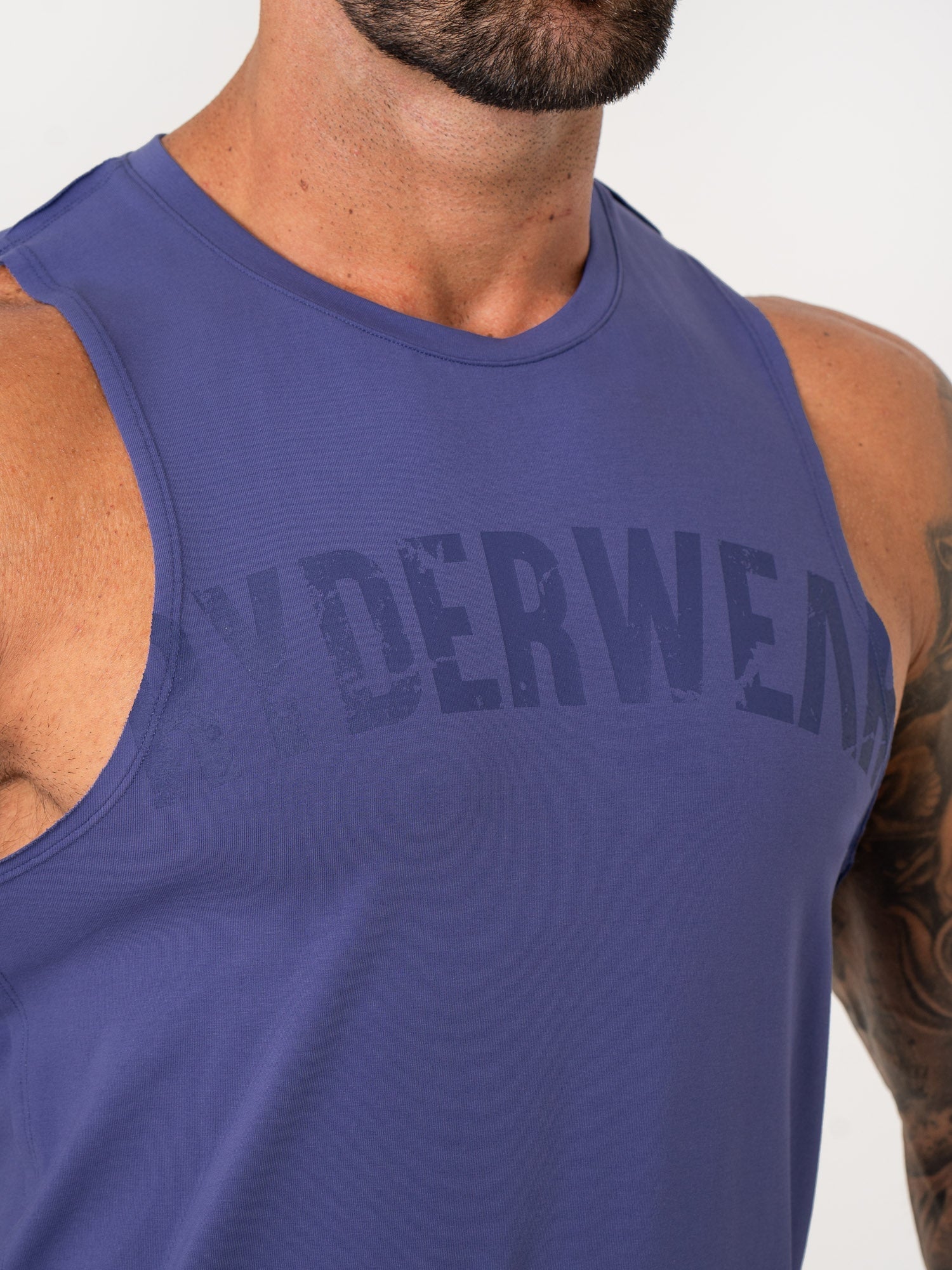 Force Tank Indigo - Premium Men's T-Shirt for Casual Wear & Gym Workouts | Comfortable Cotton Blend Tee for Everyday Use & Fitness Training