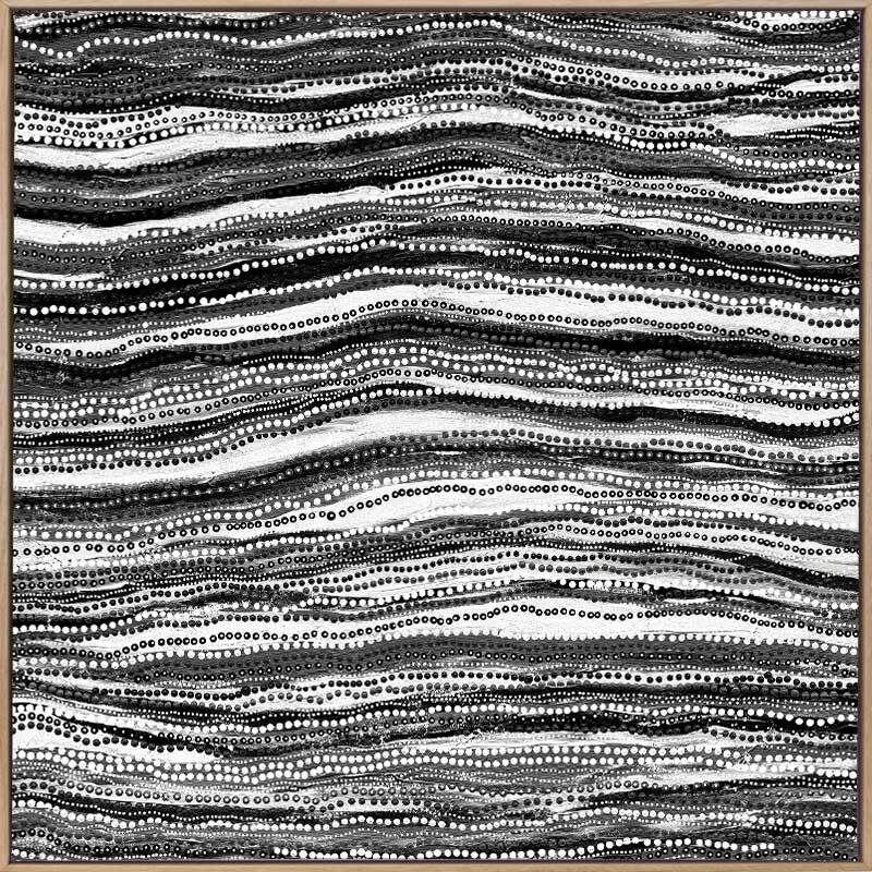 Dhaagun Black Canvas Art Print - Modern Wall Decor for Living Room, Bedroom & Office | Framed Abstract Artwork for Home & Office Decor