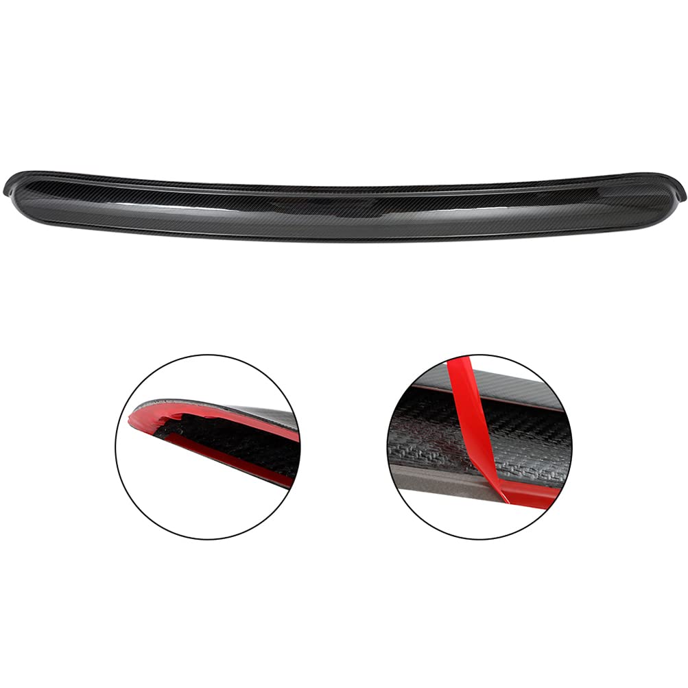 Carbon Fiber Rear Roof Spoiler for Dodge Challenger 2008-2021 - Glossy Black Rear Window Roof Top Spoiler Wing - Enhances Aerodynamics & Sporty Look for Street Racing & Car Shows