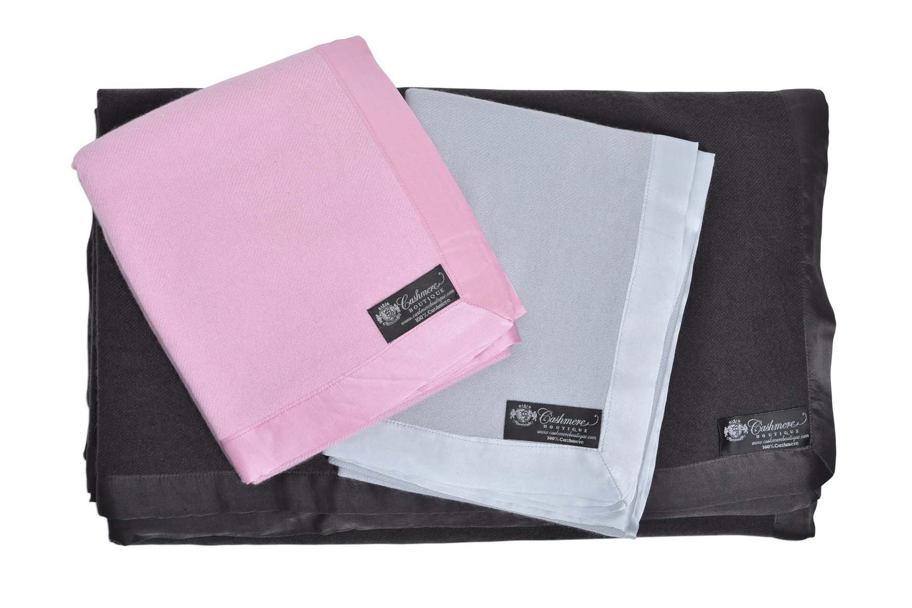 100% Pure Cashmere Baby Blanket - Soft & Luxurious Baby Blue Blanket (36