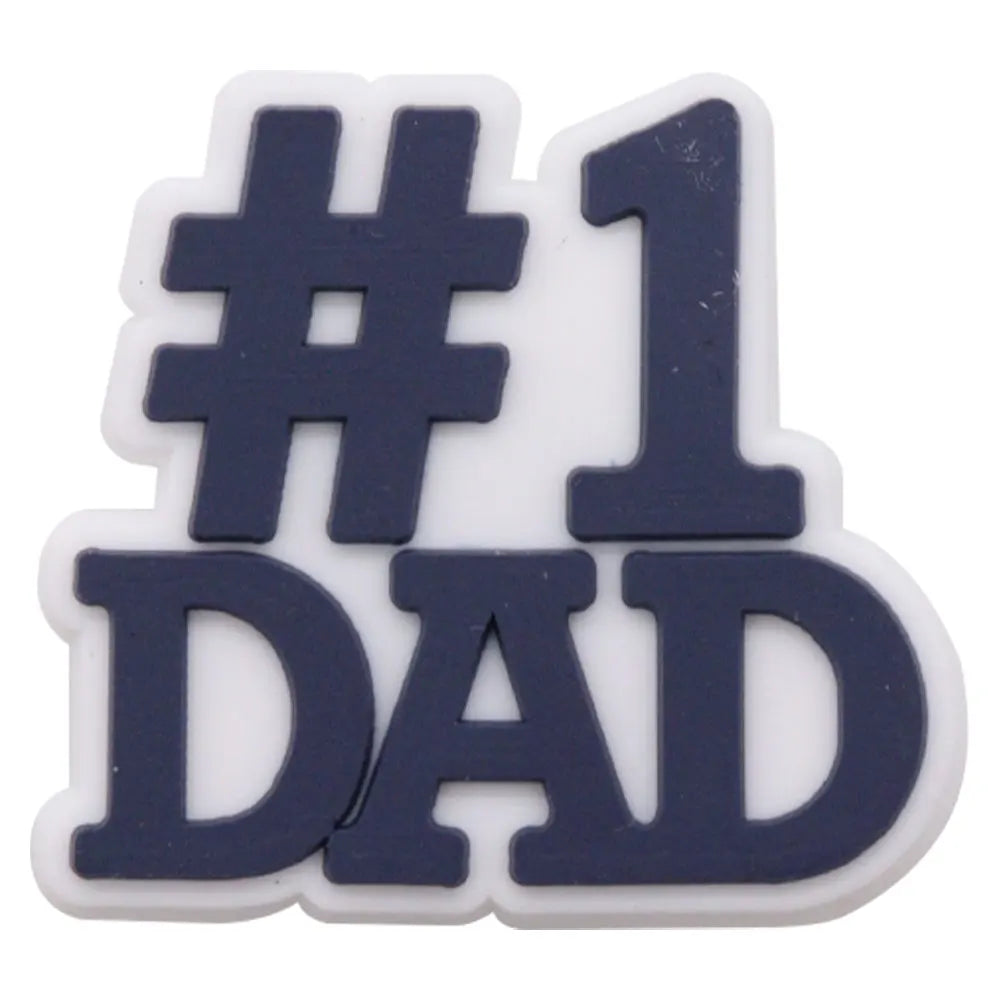 1Pcs I Love Papa Slippers PVC Shoe Button Charms - Best Dad Clog Accessories for DIY, Man Phone Case - Perfect Father's Day Gift for Dad, Husband, Grandfather - Home, Office & Casual Wear