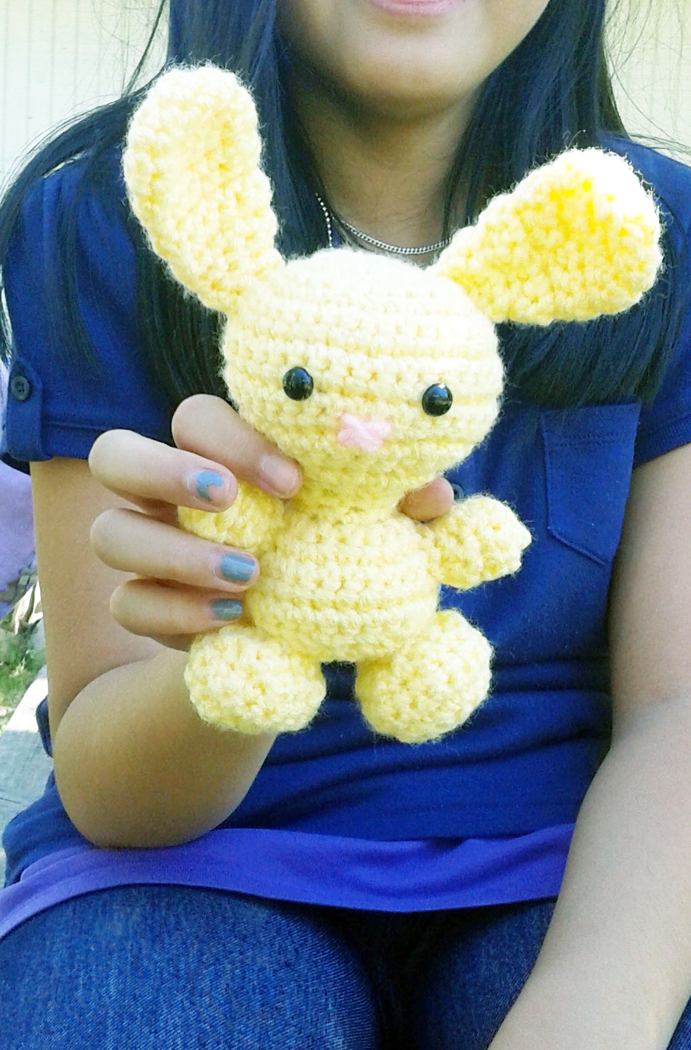 Handmade Crochet Easter Bunny Plush Toy - Soft & Cuddly Stuffed Animal for Kids, Easter Decorations & Gift Ideas - Perfect for Easter Baskets, Nursery Decor & Spring Home Decor