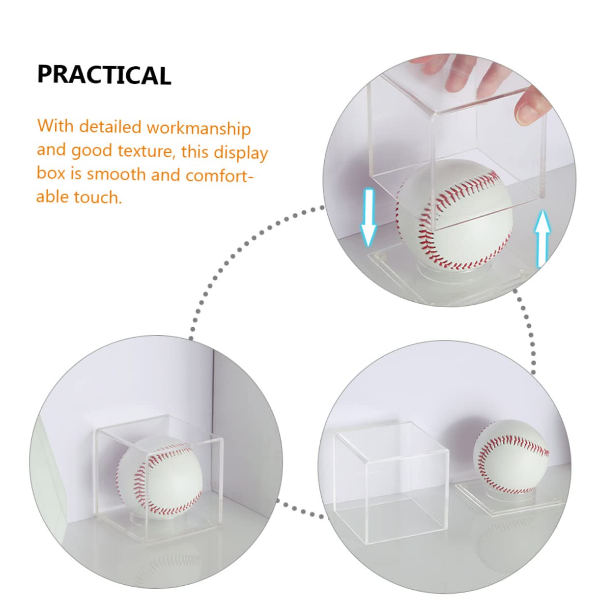 Toddmomy 5-Piece Clear Acrylic Display Case Set - Baseball Card & Sample Container Boxes for Collectibles Showcase - Perfect for Sports Memorabilia, Jewelry, and Small Item Organization