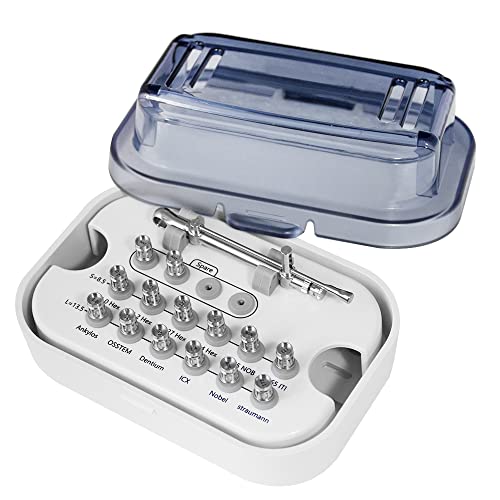 Multifunctional Dental Repair Kit - 10-70NCM Torque with 14pc Drivers & Wrench | Stainless Steel Adjustable Tools for Dentists & DIY Teeth Whitening