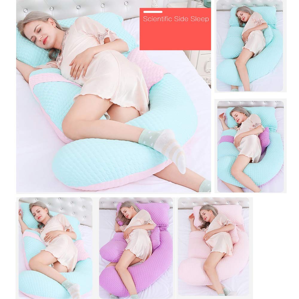 **Pregnancy Body Pillow with Adjustable Belt - Maternity Support for Back, Hips, Legs & Belly - Detachable & Washable Cotton Cover - Ideal for Sleeping, Nursing & Comfort During Pregnancy**