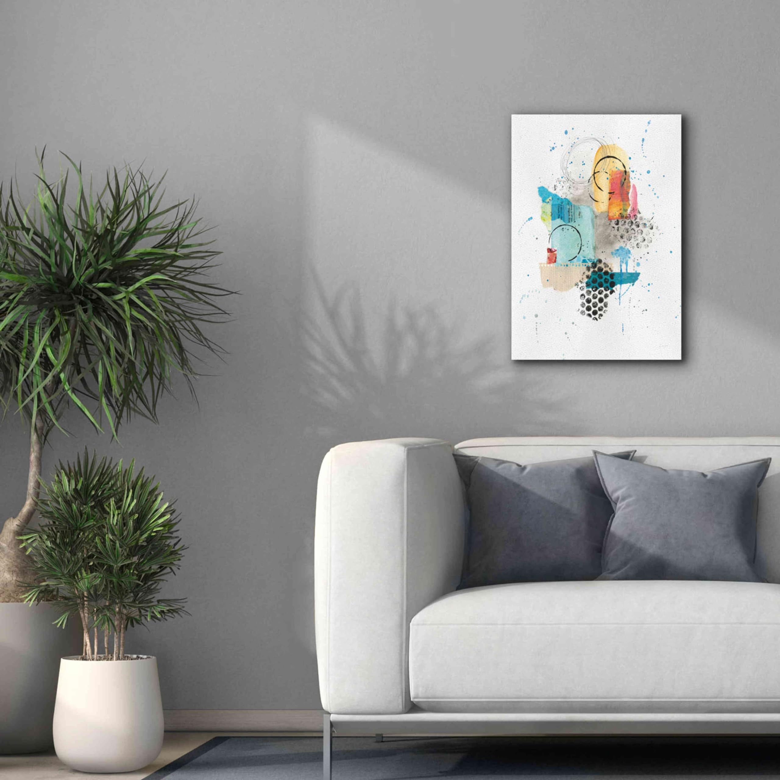 Abstract Skyline II Canvas Wall Art by Courtney Prahl - 18x26 Inches Modern Cityscape Painting for Living Room, Bedroom & Office Decor