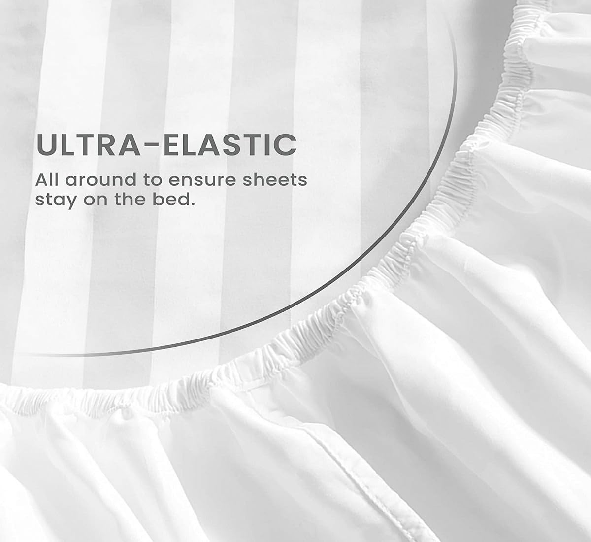 Premium 100% Egyptian Cotton Queen Size Sheets – 1000 Thread Count 4-Piece Luxury Bedding Set with Deep Pockets (Fits Up to 17