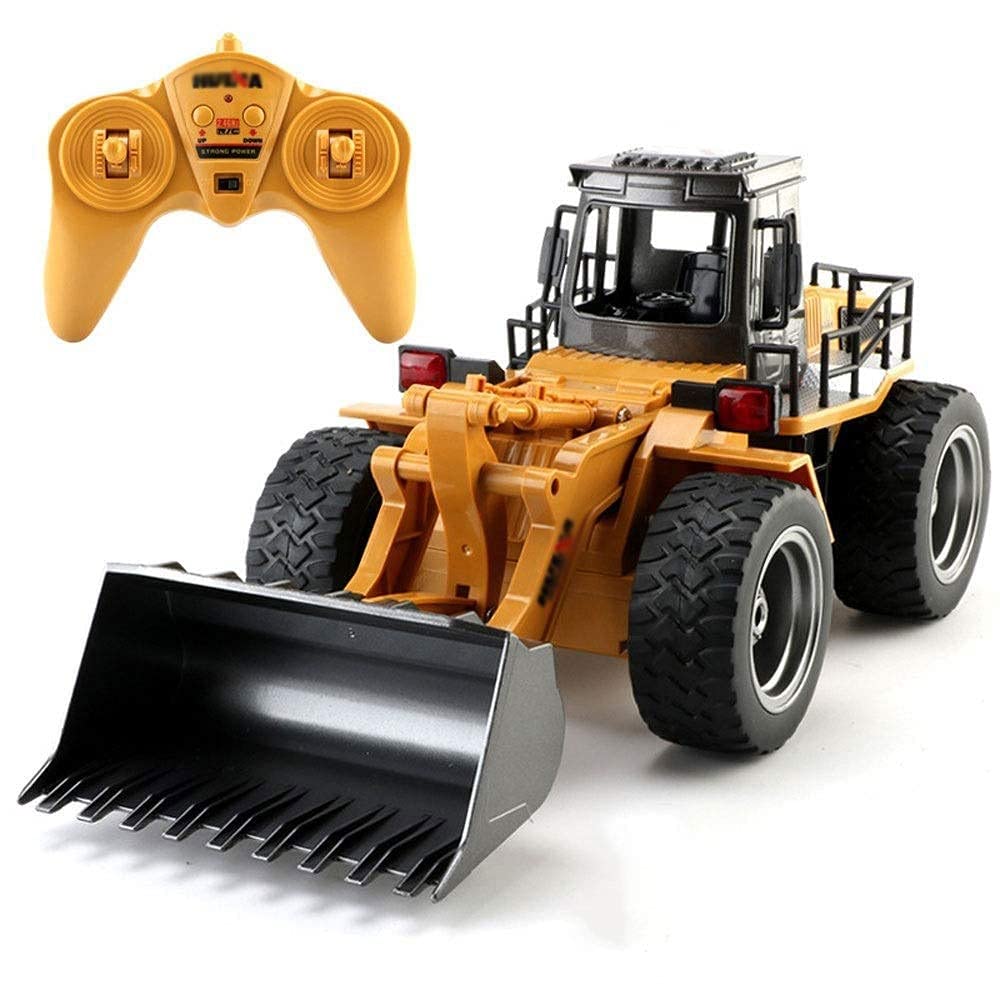 1:18 Scale Alloy RC Forklift Toy - 6 Channel Remote Control Construction Vehicle, Die-Cast Electric Engineering Car for Boys & Kids | Birthday Gift Idea | Indoor & Outdoor Play, Construction Site Simulation