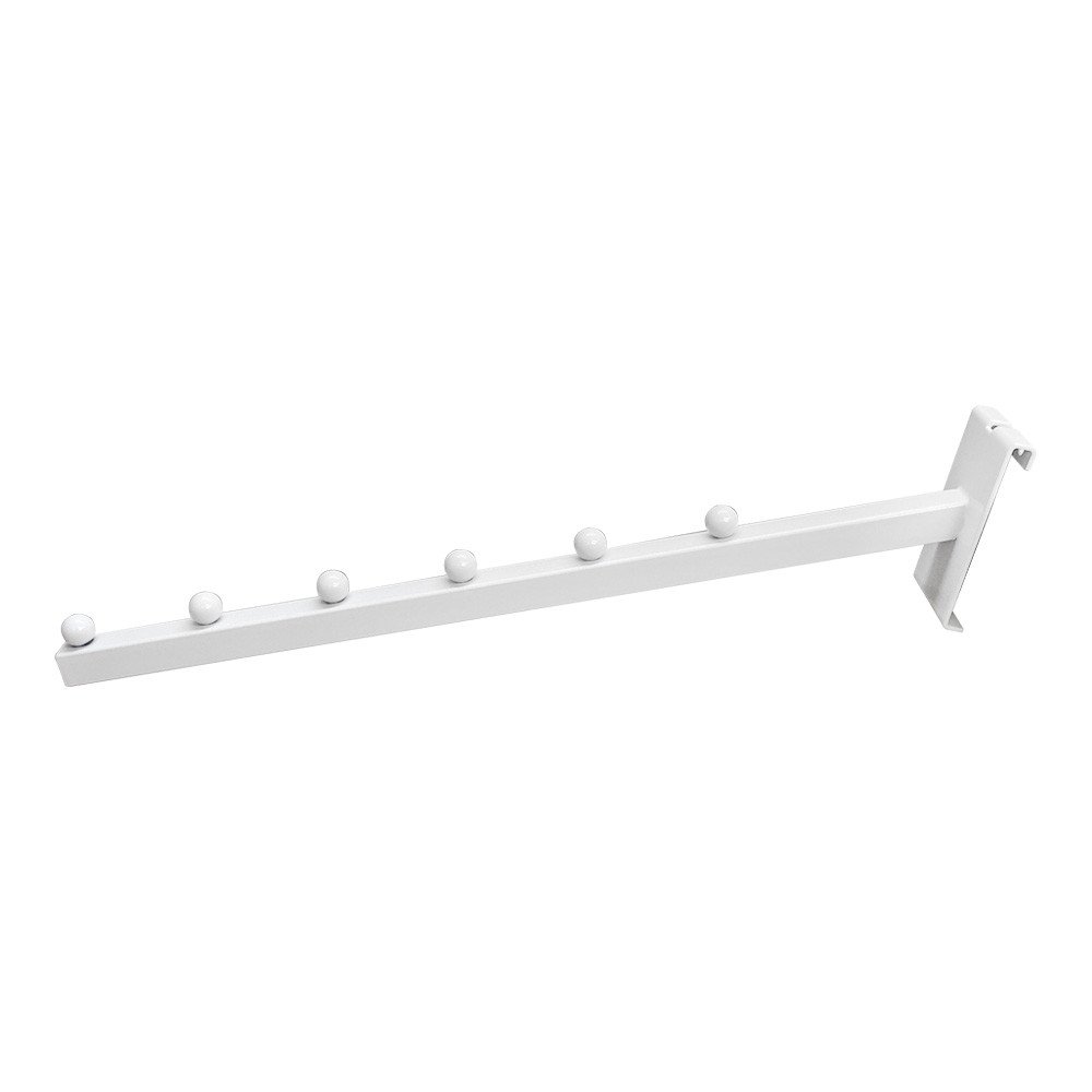 20-Piece White Gridwall Waterfall Ball Hook Hangers - 16.5