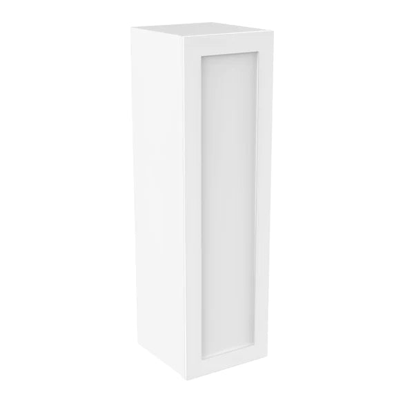 42 Inch White Shaker Wall Cabinet - 12W x 42H x 12D RTA Ready-to-Assemble for Kitchen, Bathroom & Laundry Room Storage