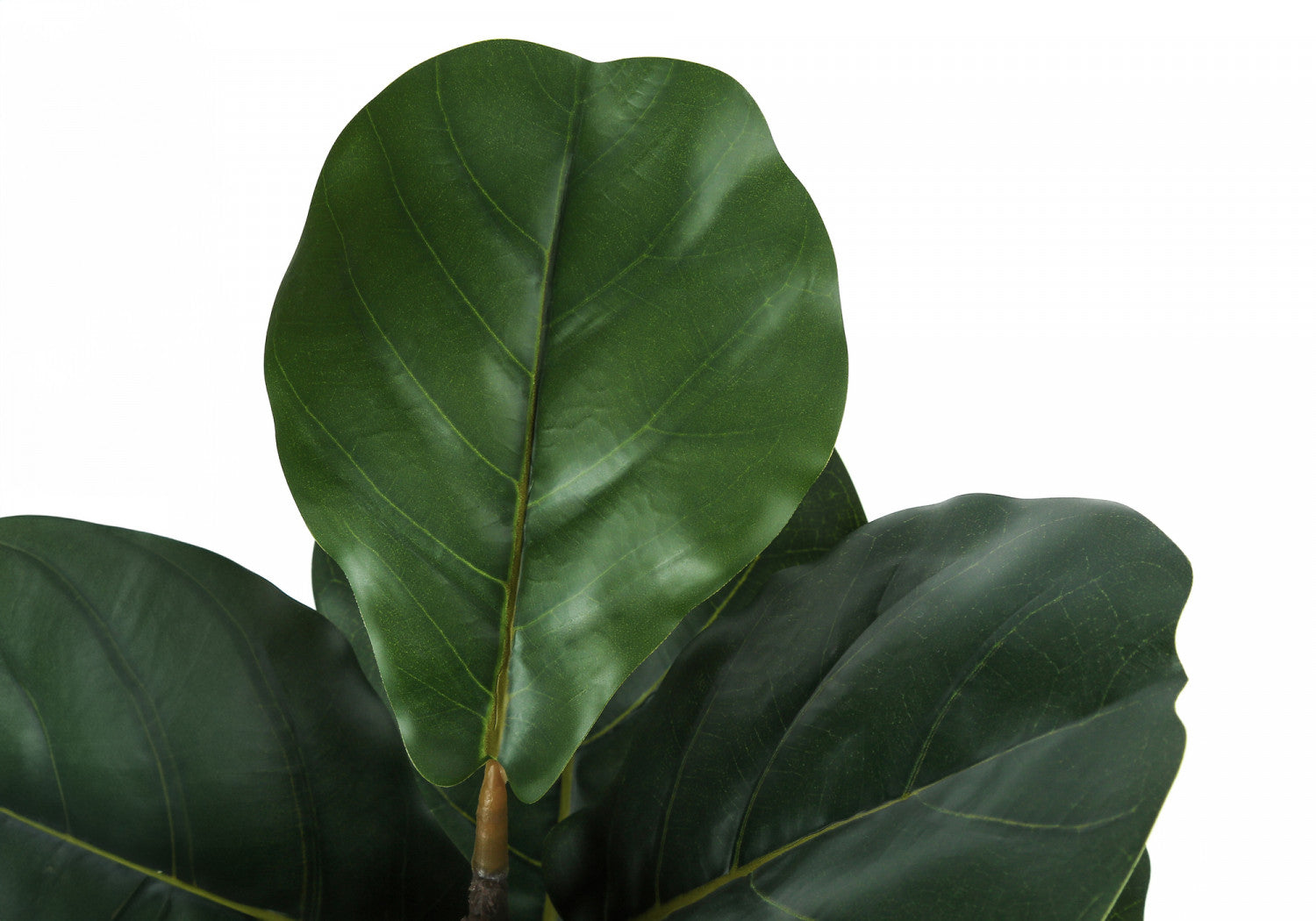 49 Pack Fiddle Leaf Fig Tree Artificial Plants with 5 Black Pots - Realistic Fake Indoor Plants for Home Decor, Office, Living Room, Bedroom, and Wedding Centerpieces
