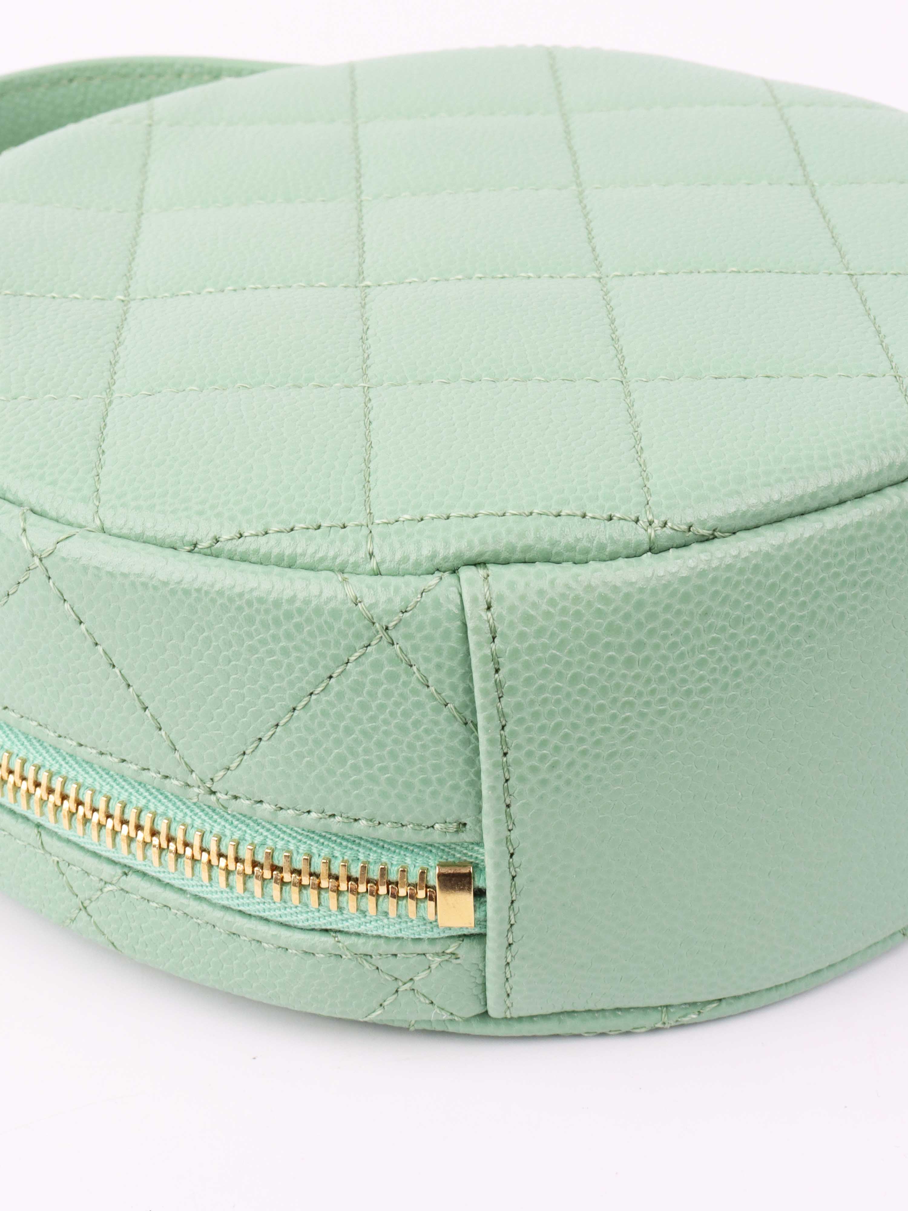 Chanel Green Round Vanity Bag - Luxury Women's Handbag for Evening Parties, Date Nights & Special Occasions