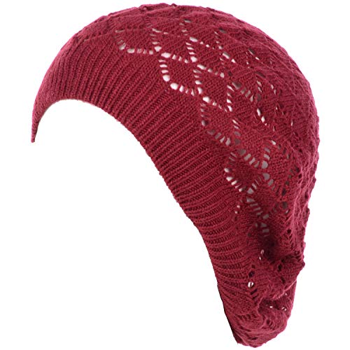 Lace Diamond Knit-red