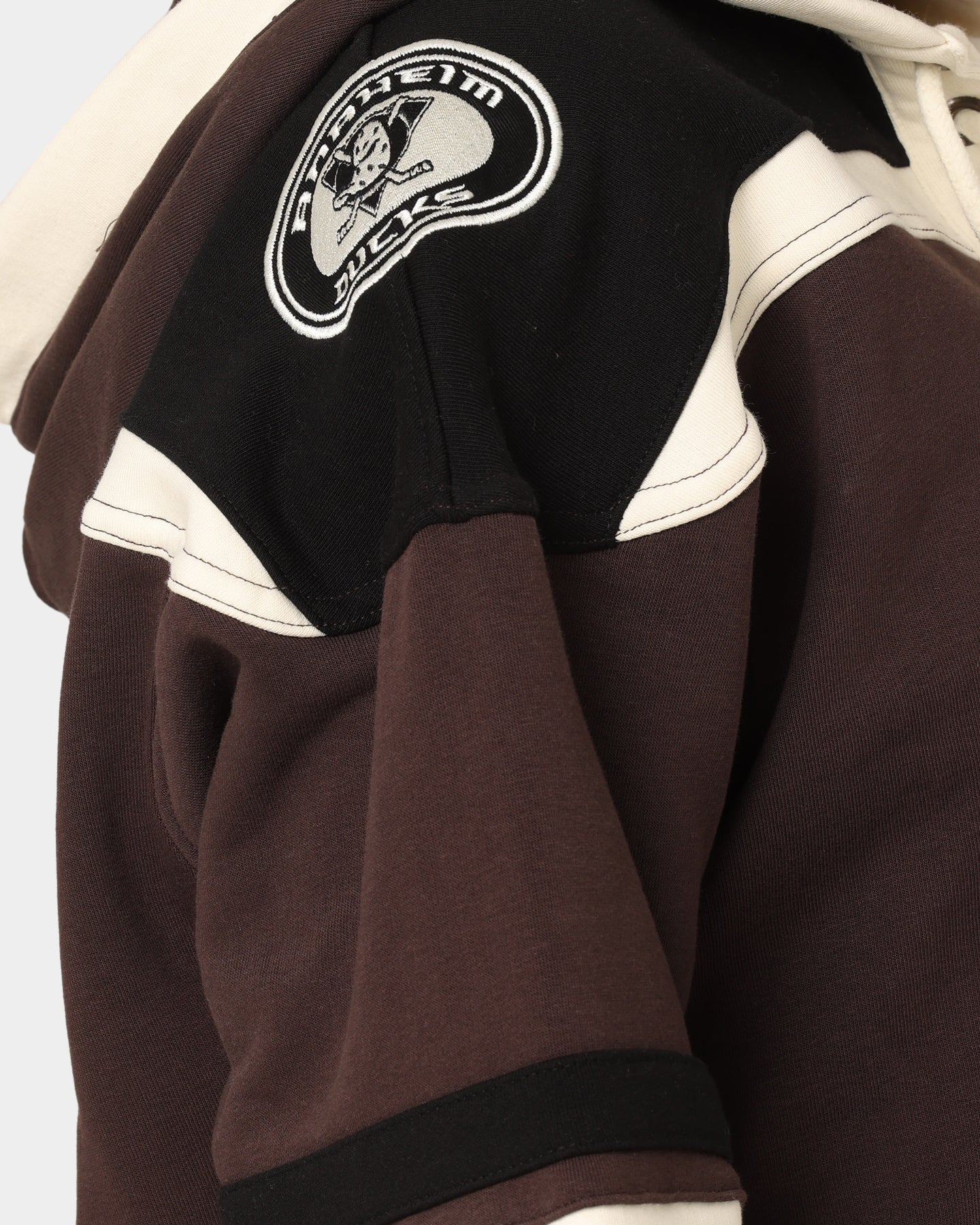 47 Brand Anaheim Ducks Superior Lacer Hoodie Brown - Men's Premium NHL Hockey Pullover Sweatshirt for Game Day & Casual Wear