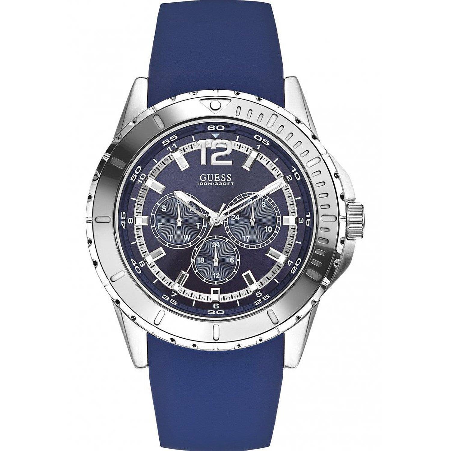 Guess W0485G3 Men's Watch - 46mm Stainless Steel Case, Water Resistant, Fashion Chronograph for Business & Casual Wear - Perfect for Office, Dating & Special Occasions