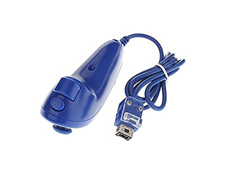 Left Handed Wii & Wii U Nunchuk Controller - Ergonomic Curved Chicken Leg Shaped Remote Handle (Blue) | Perfect for Gaming, Fitness Training & Family Entertainment