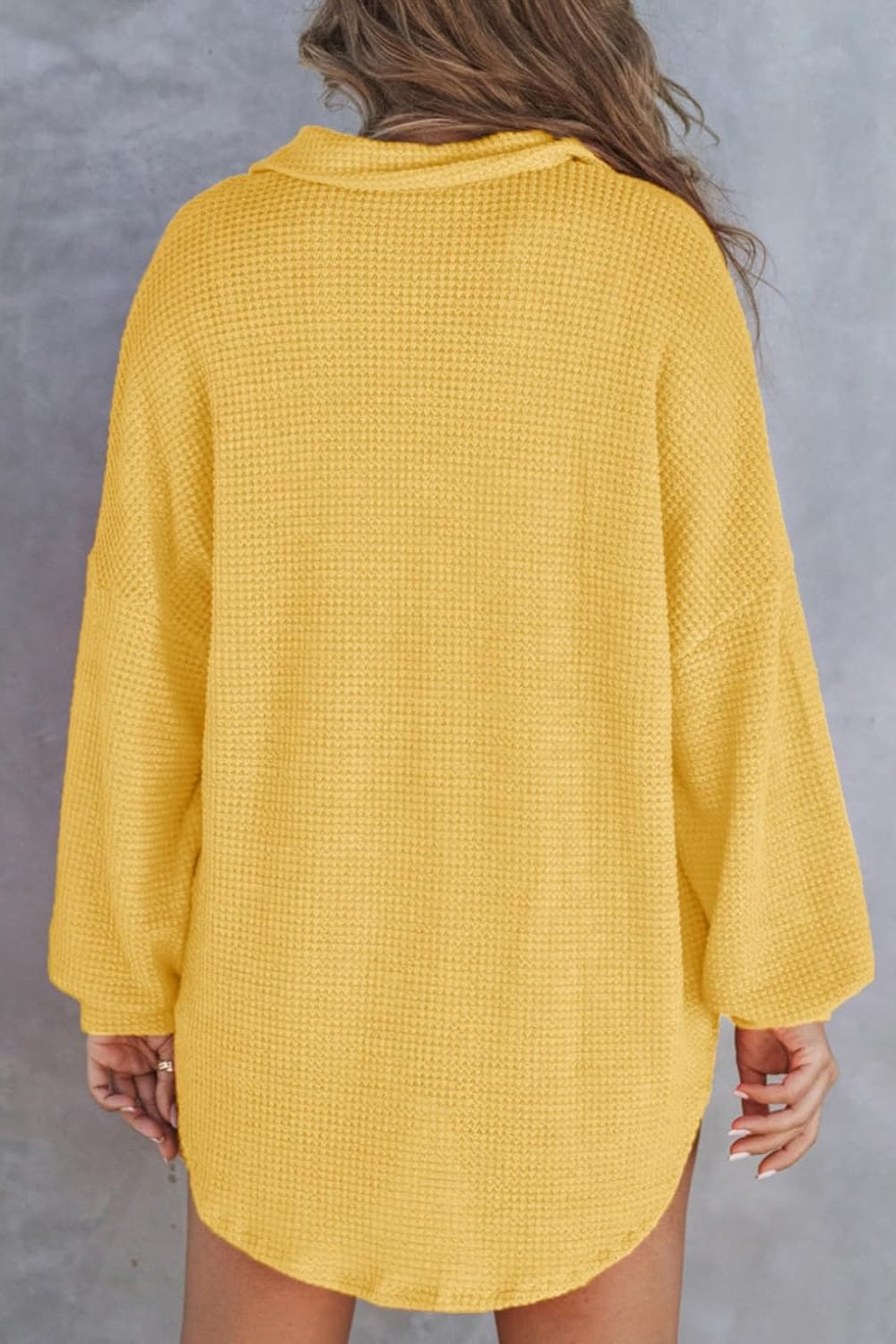 Half Button Long Sleeve Sweatshirt for Women - Comfortable Pullover Top with Button Detail - Casual Fall Winter Fashion for Outfits, Layering & Daily Wear