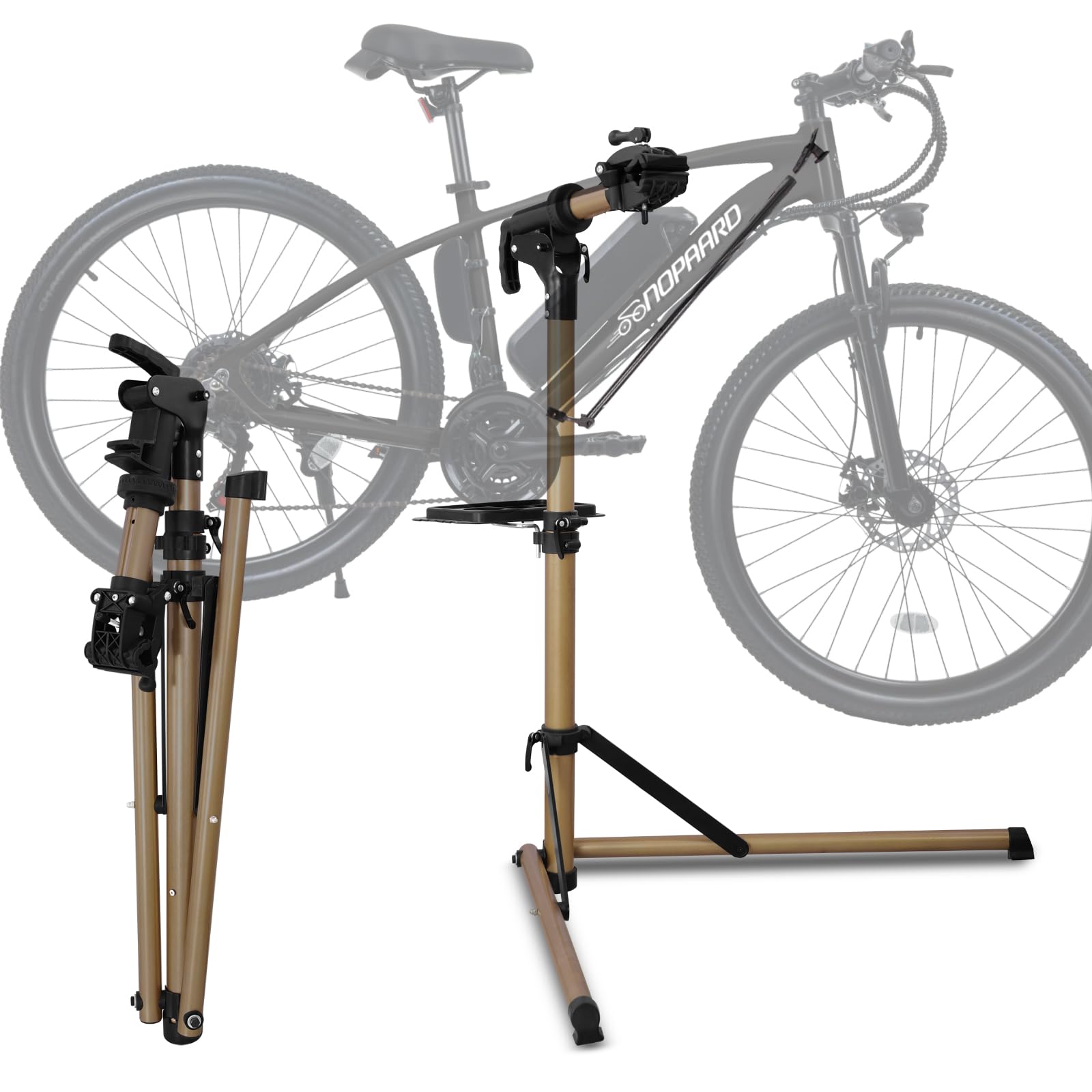 Heavy Duty Electric Bike Repair Stand - 110 lbs Capacity, Portable Aluminum Bicycle Maintenance Workstand for E-Bikes, Mountain Bikes & Road Bikes | Perfect for Home Garage, Bike Shops & Outdoor Repairs