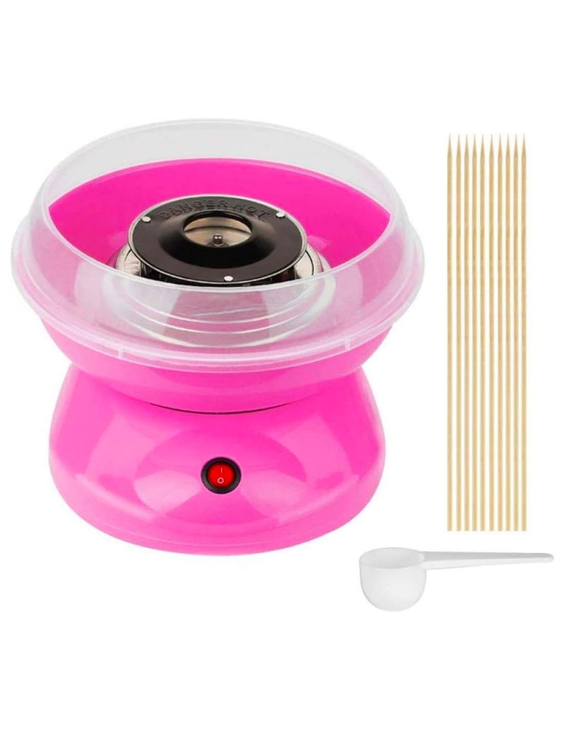 500W Pink Electric Cotton Candy Maker Machine for Home Use - DIY Candy Floss & Sweet Treats Maker for Kids Parties, Birthday Events & Carnival Fun
