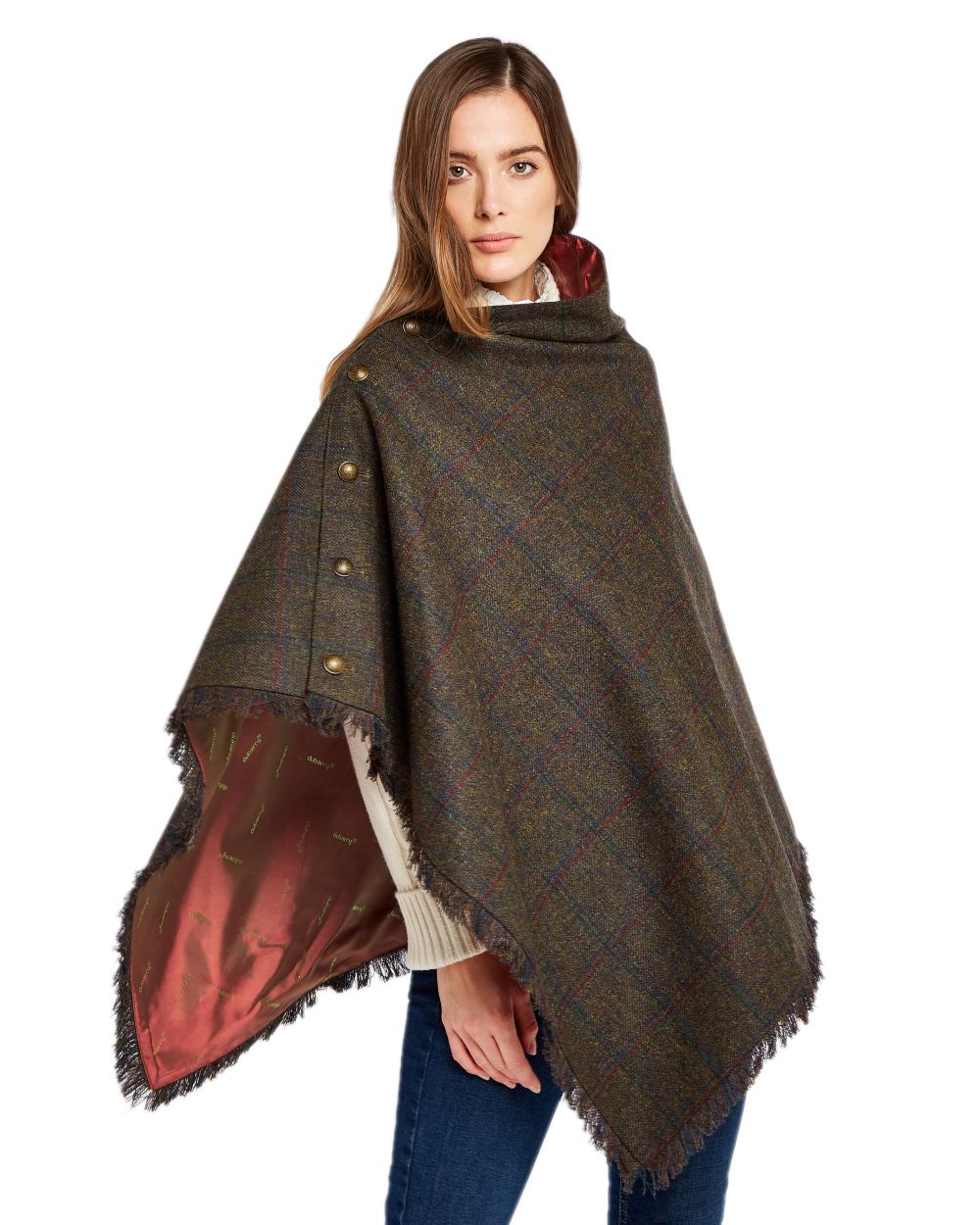 Dubarry Hazelwood Tweed Poncho - Women's Classic Water-Resistant Outerwear for Fall & Winter | Perfect for Countryside Walks, Outdoor Adventures & Casual Chic Style