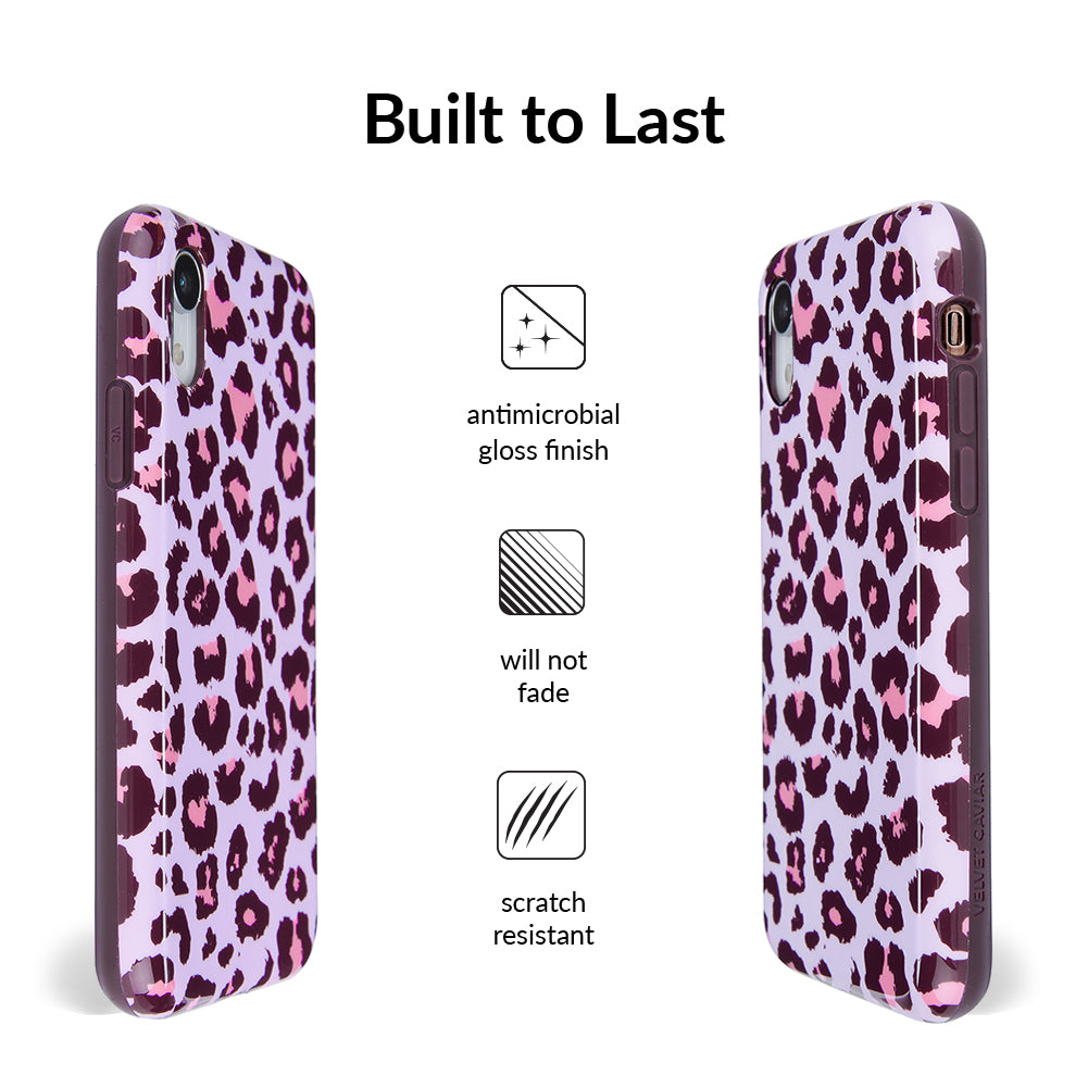 Stylish Pink Leopard Print iPhone Case - Trendy Protective Cover for iPhone Models | Perfect Gift for Women & Girls | Great for Everyday Use, Travel & Fashion Accessories