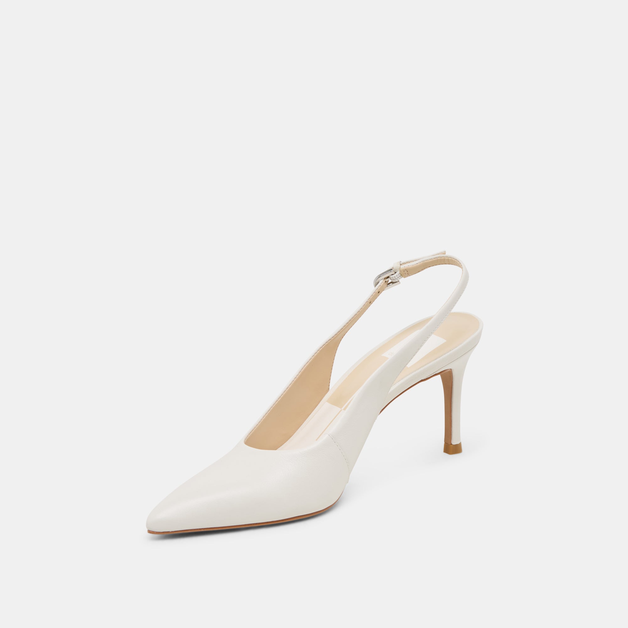 ELASI Women's White Leather Heels - Comfortable High Heels for Party, Wedding & Evening Events - Stylish Dress Shoes for Women