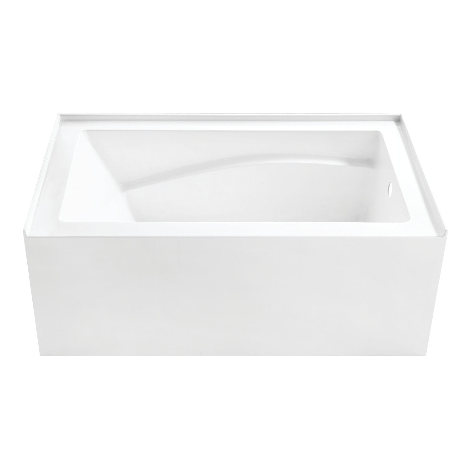 Aqua Eden 54 Inch Acrylic Rectangular 3 Wall Alcove Bathtub - Right Hand Drain, Anti-Skid Surface, Glossy White | Freestanding Soaking Tub for Modern Bathrooms, Spa-Like Relaxation at Home