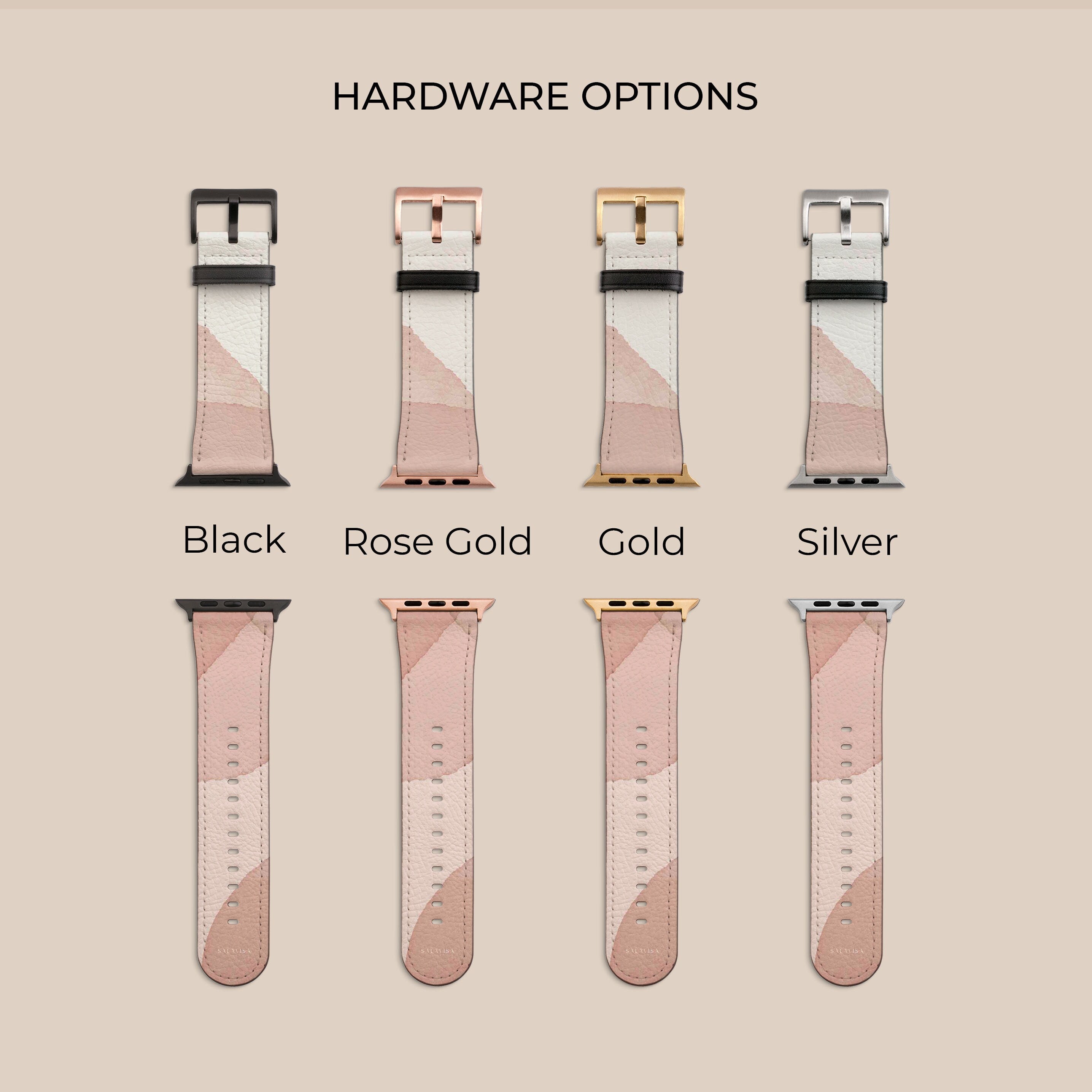 Pink Layered Watercolor Apple Watch Band - Stylish & Durable Replacement Strap for Women - Perfect for Workouts, Office & Casual Wear