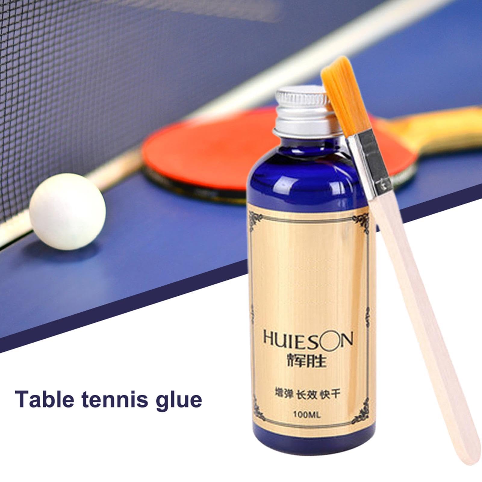 Professional Table Tennis Racket Glue 100ml - Quick Dry Ping Pong Paddle Adhesive with Brush - Safe & Long-Lasting Rubber Glue for Table Tennis Rackets - Perfect for Tournament Play & Home Practice