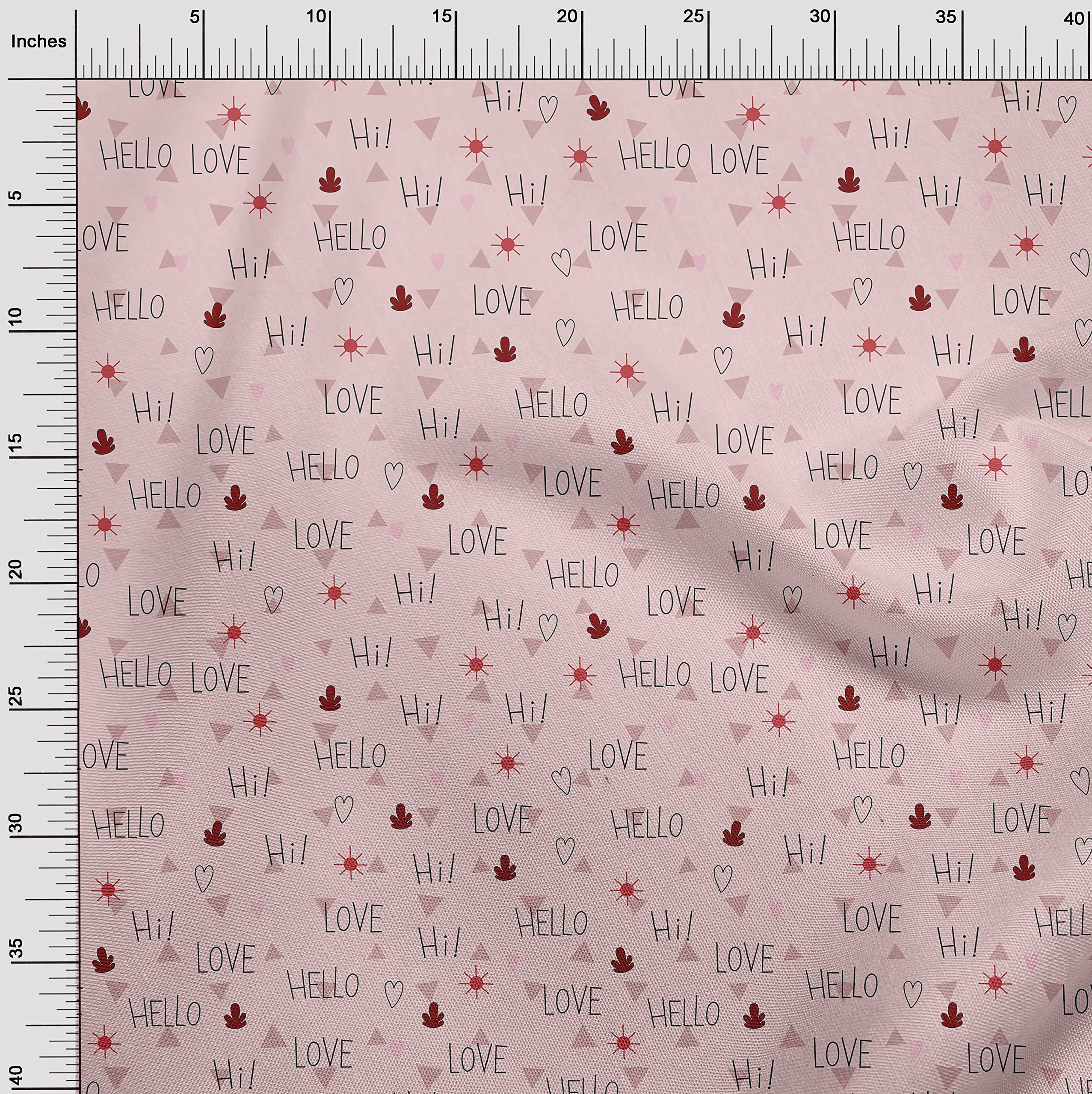 oneOone Cotton Poplin Light Pink Fabric - 56 Inch Wide Dress Material for DIY Sewing, Quilting & Home Decor | Soft Printed Textile by The Yard for Women's Clothing & Craft Projects