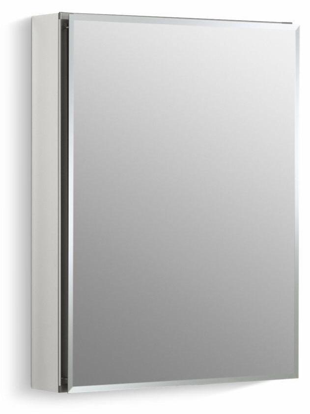 Kohler CB CLC2026FS 20 x 26 Inch Aluminum Medicine Cabinet - Rustproof Bathroom Mirror Storage for Bath, Vanity & Powder Room