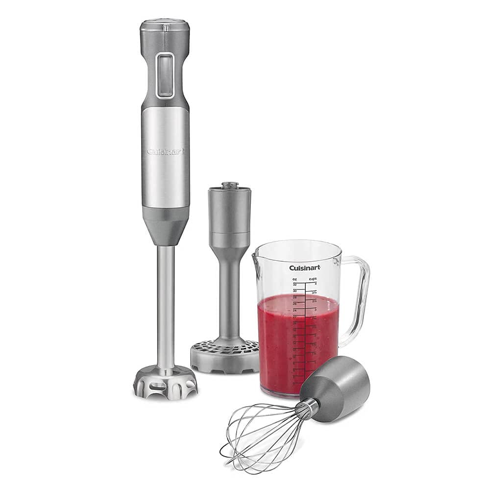 Cuisinart CSB-750HP1 Hurricane Hand Blender Set - 250 Watt Immersion Stick Blender with 2 Speed Controls, Whisk & Chopper Attachments - Perfect for Smoothies, Soups, Sauces & Baby Food